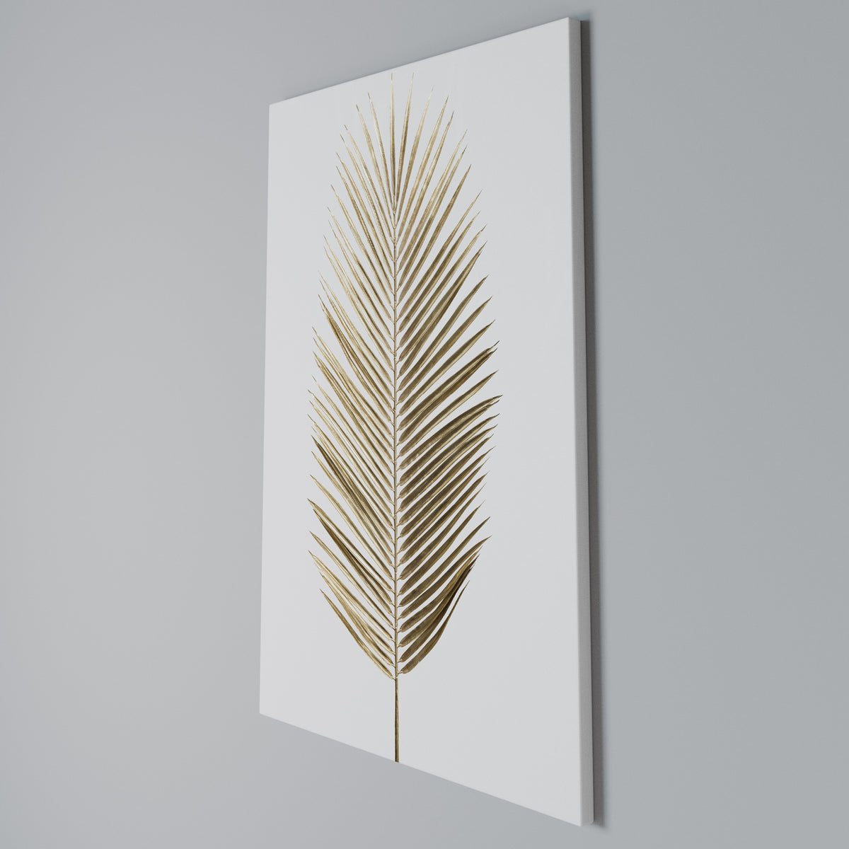 GOLDEN PALM ELEGANCE Quadro em tela vertical