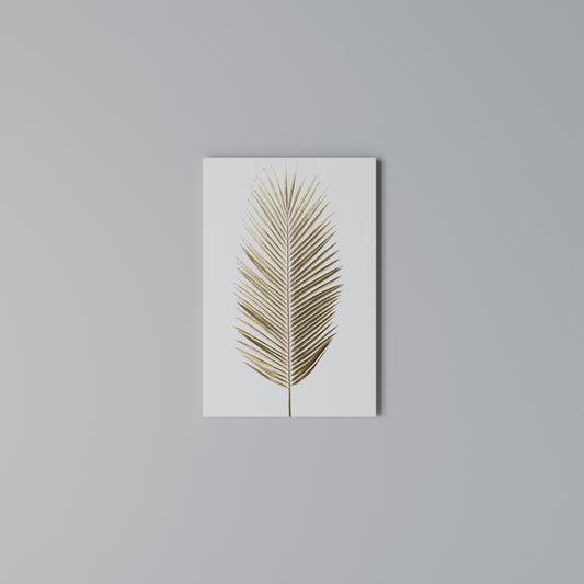GOLDEN PALM ELEGANCE Vertical Canvas Print