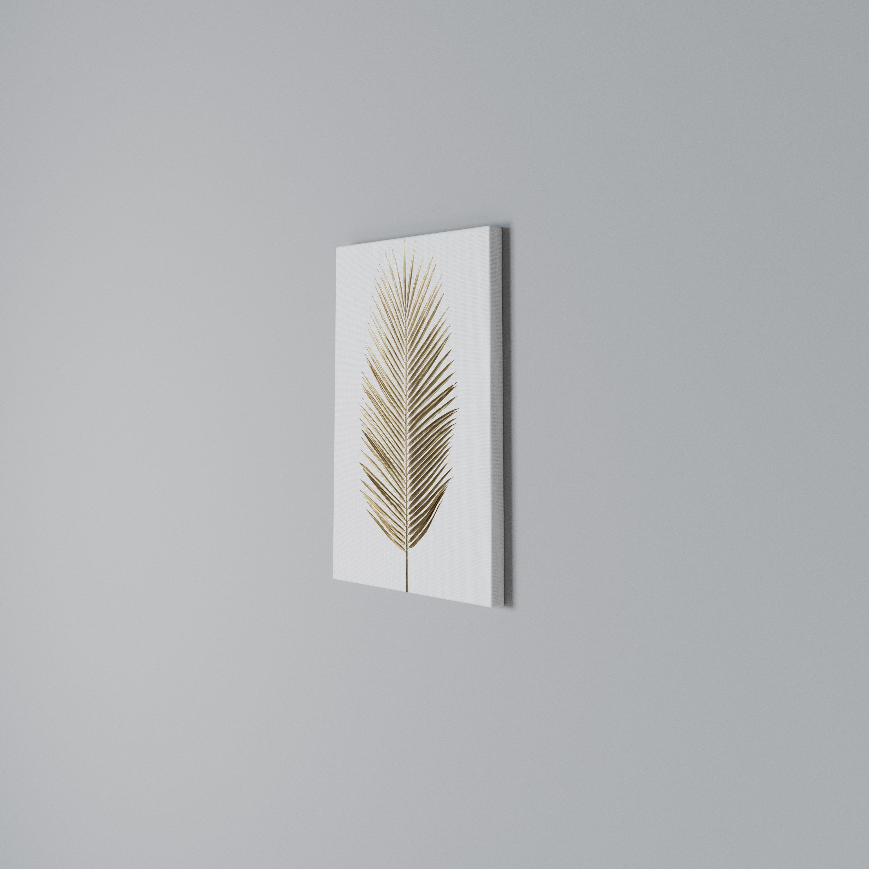 GOLDEN PALM ELEGANCE Quadro em tela vertical