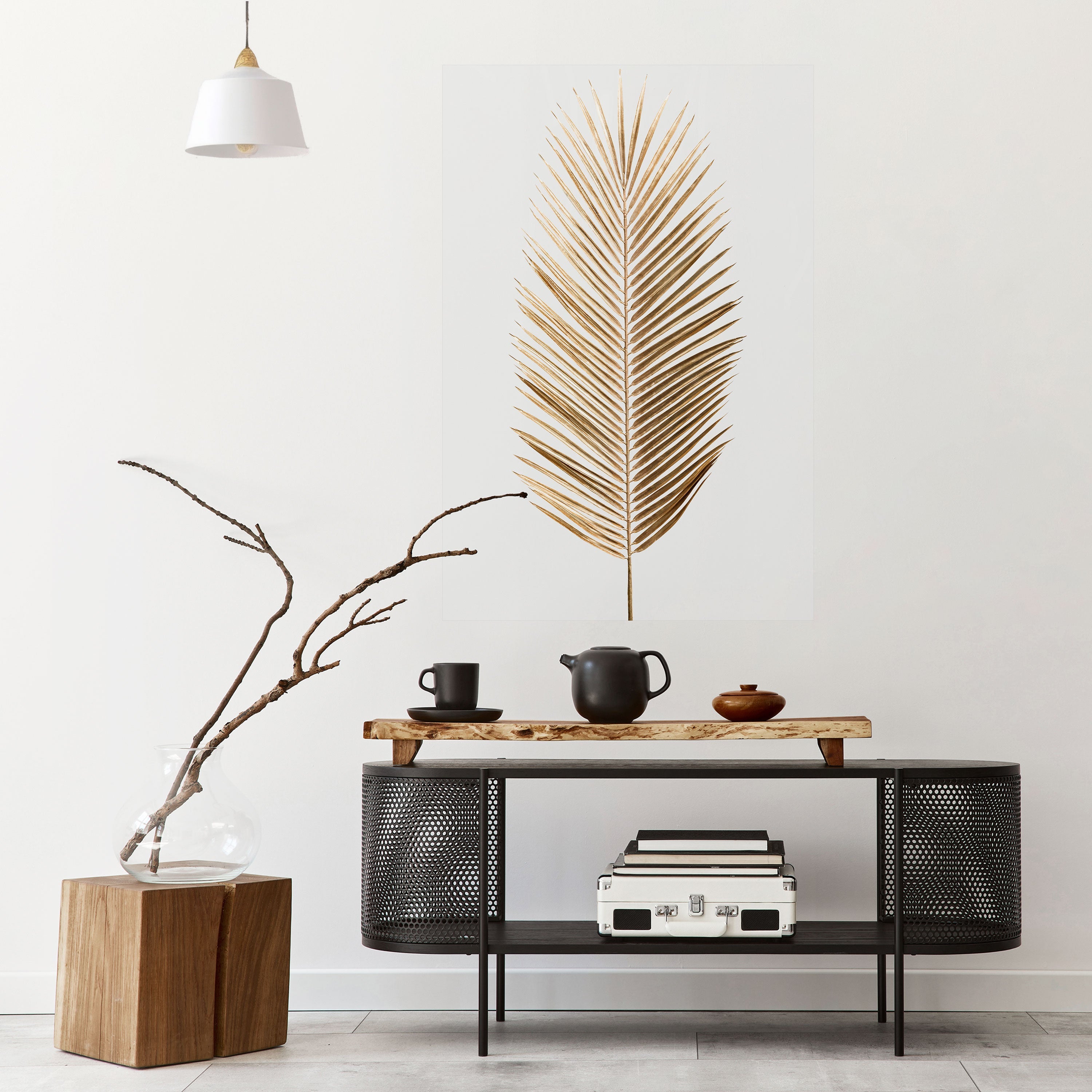 GOLDEN PALM ELEGANCE Peel and Stick Vertical Poster