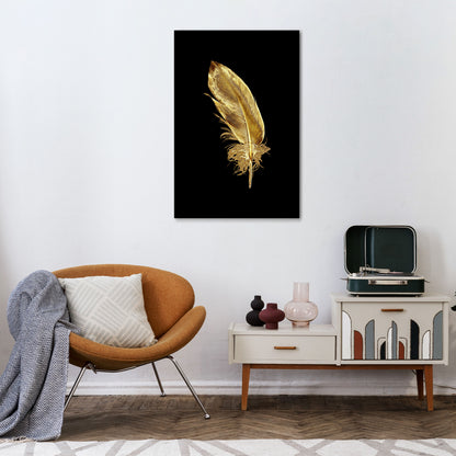 SHIMMERING FEATHER GRACE Quadro em tela vertical