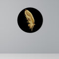SHIMMERING FEATHER GRACE Quadro Redondo Decorativo