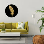 SHIMMERING FEATHER GRACE Quadro Redondo Decorativo