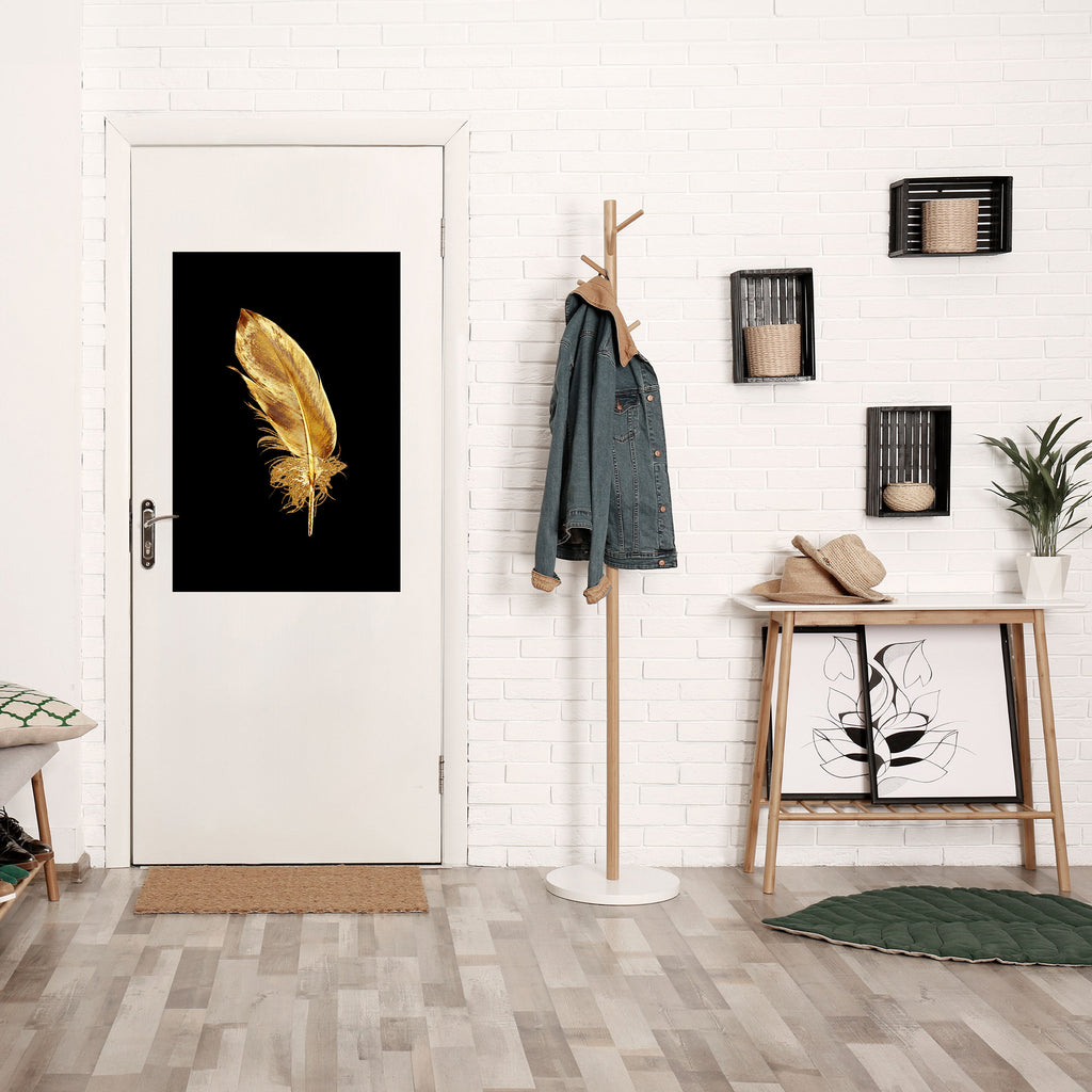 SHIMMERING FEATHER GRACE Poster Vertical Autocolante