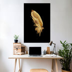 SHIMMERING FEATHER GRACE Poster Vertical Autocolante