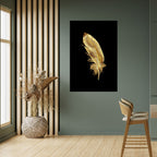 SHIMMERING FEATHER GRACE Poster Vertical Autocolante