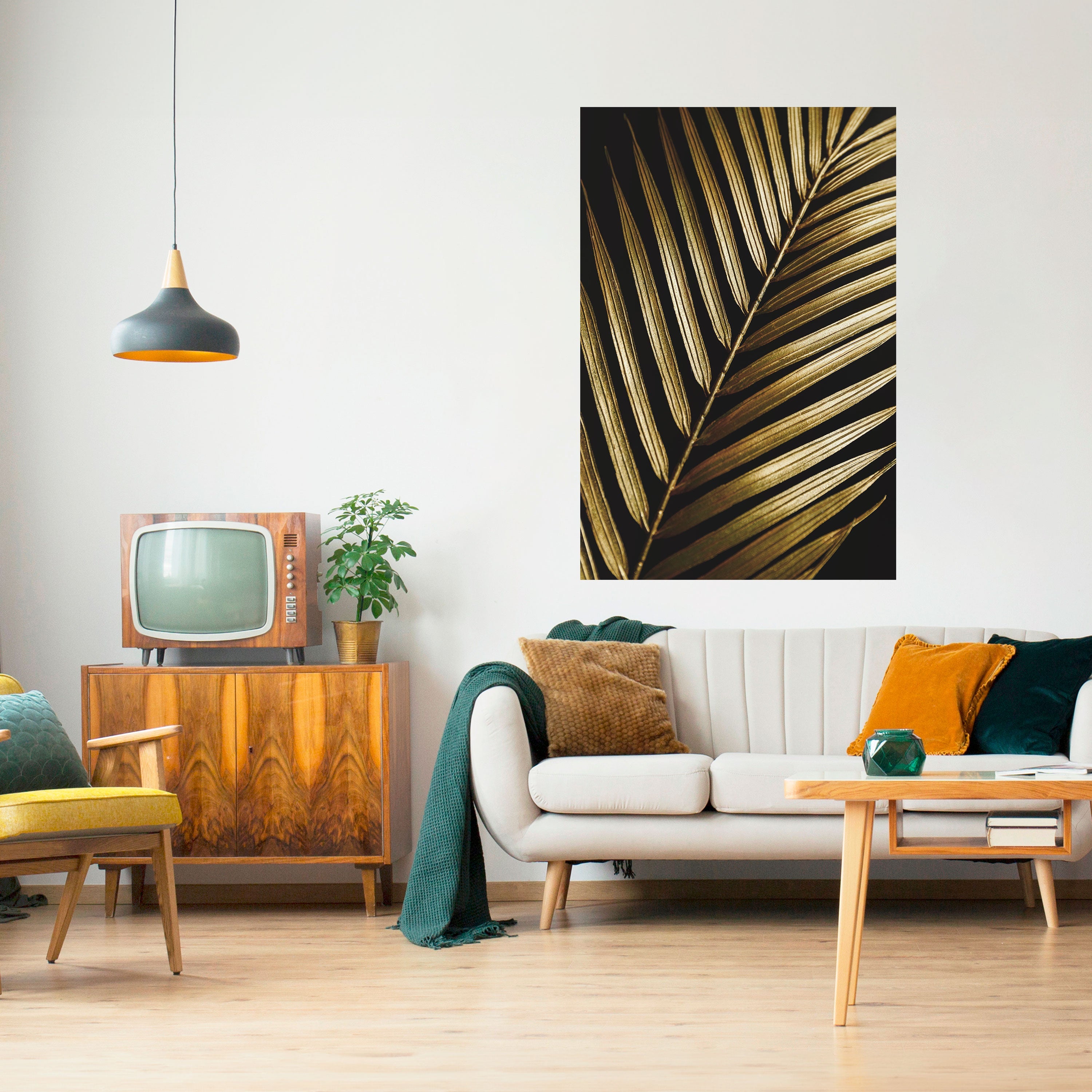 TWILIGHT PALM LIGHT Peel and Stick Vertical Poster