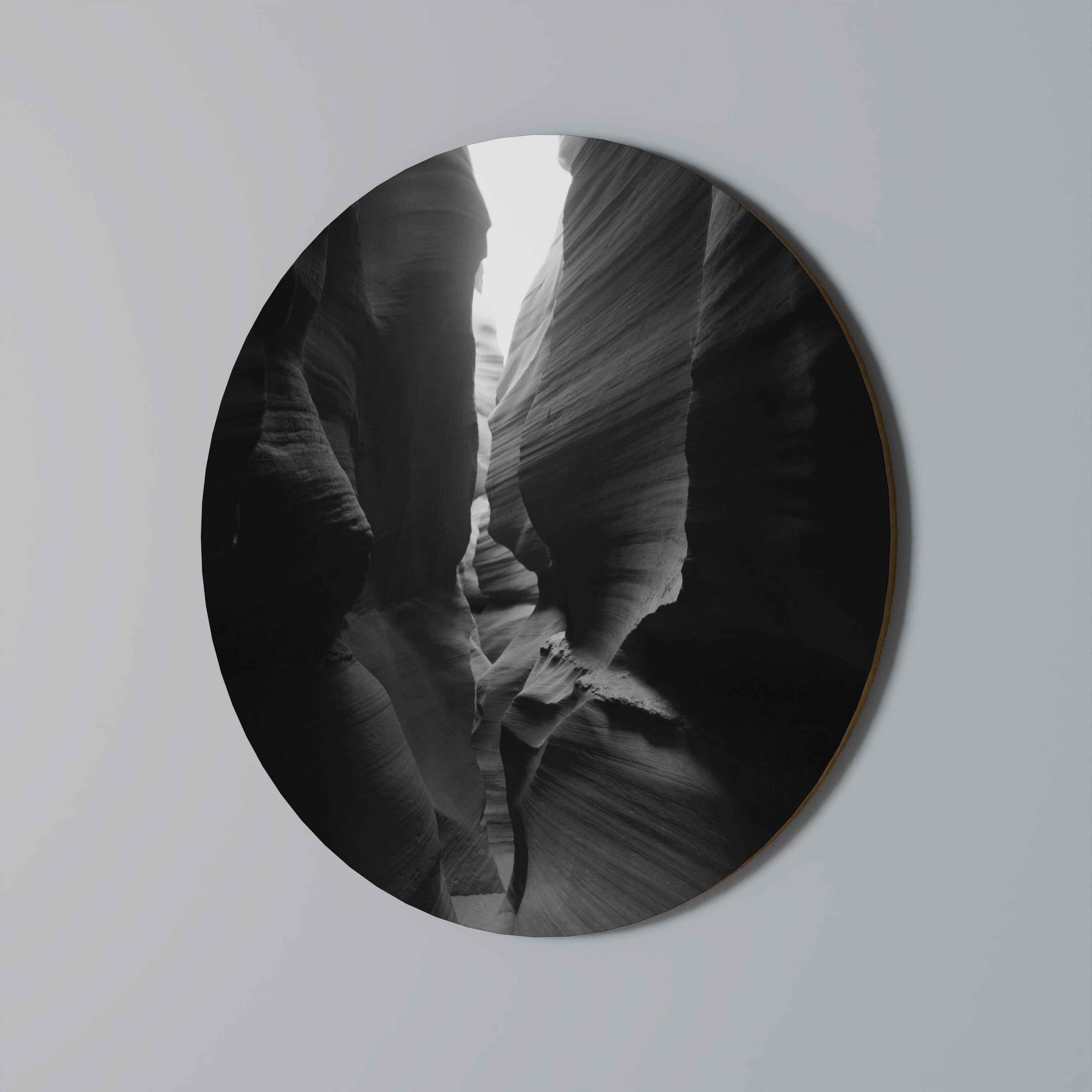 TIME'S WHISPERING CANYON Round Wall Art