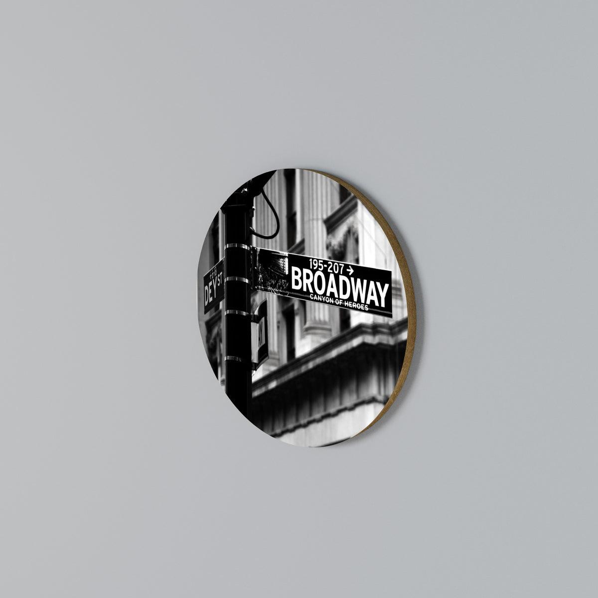 BROADWAY SIGN Arte de Parede Redonda