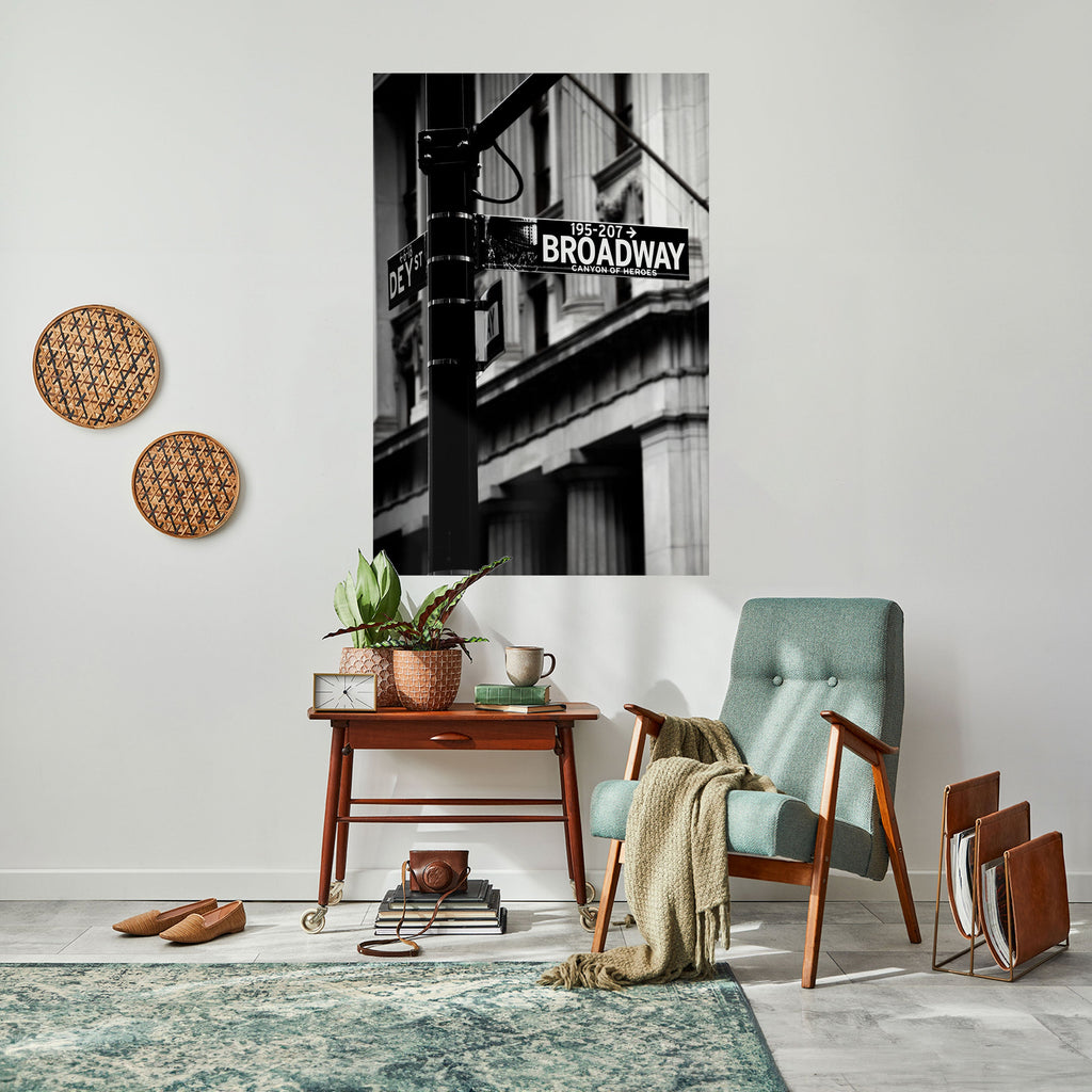 BROADWAY SIGN Poster Vertical Autocolante