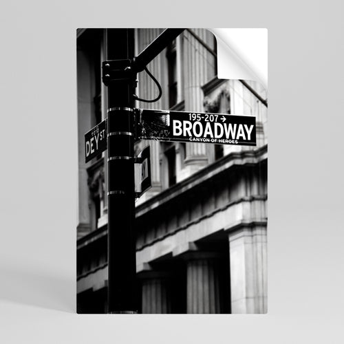 BROADWAY SIGN Póster Autocolante Vertical