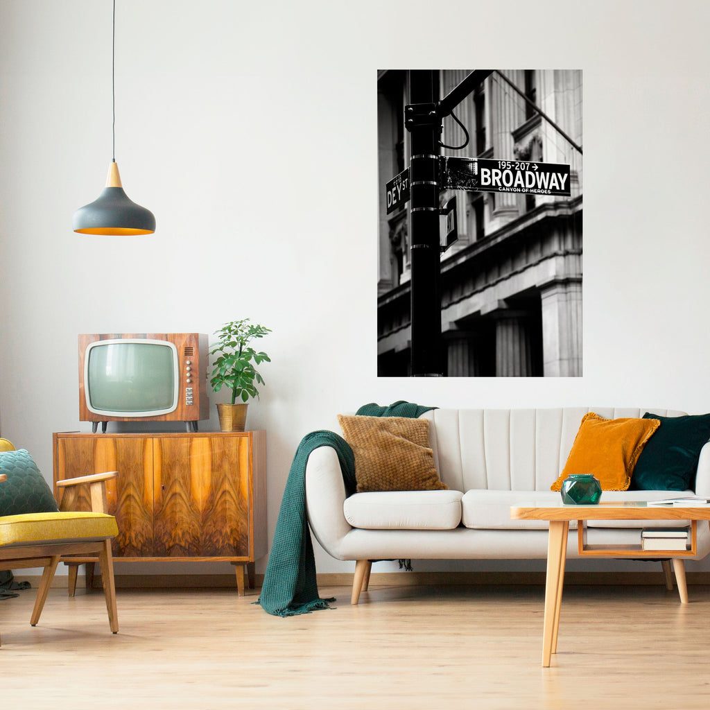 BROADWAY SIGN Poster Vertical Autocolante