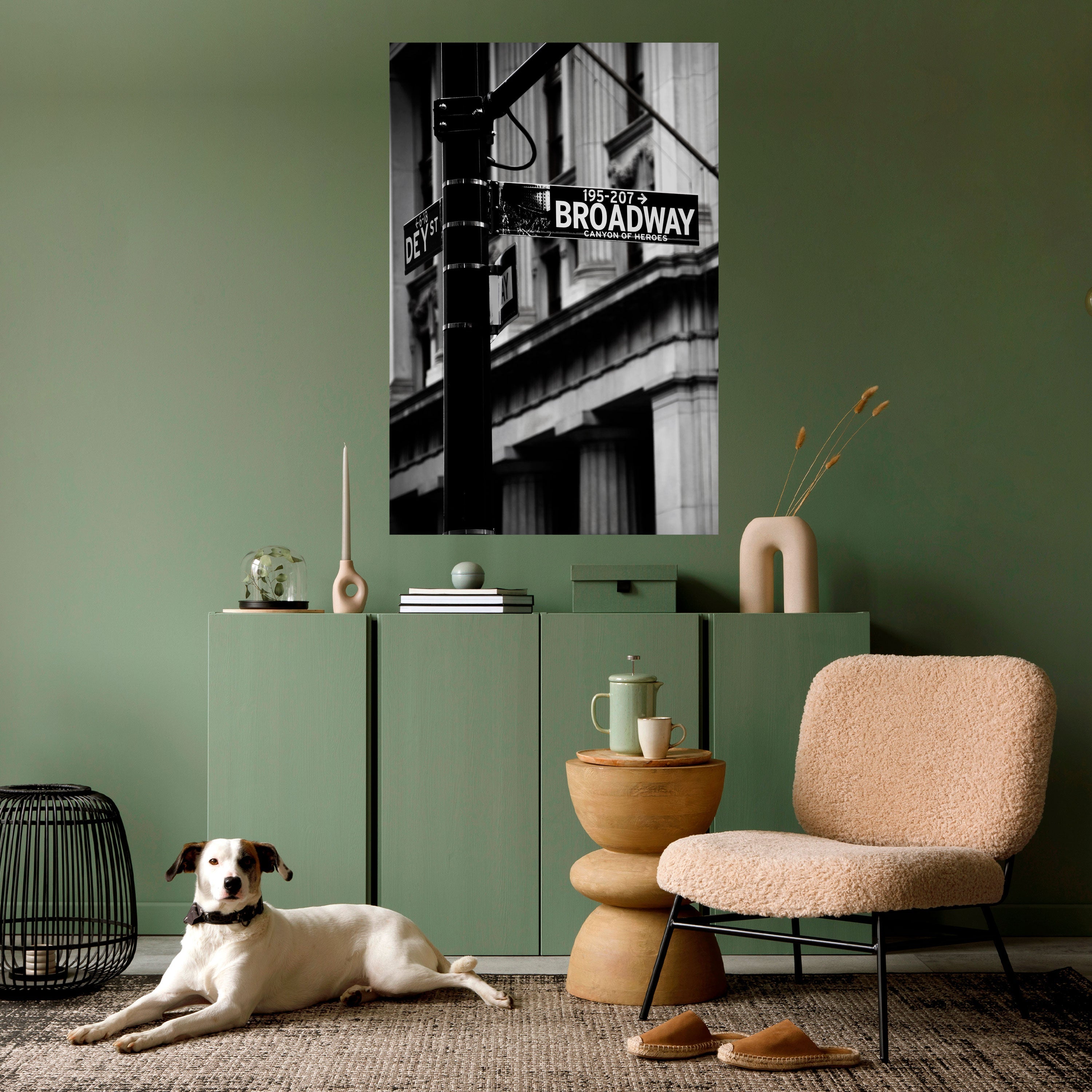 BROADWAY SIGN Poster Vertical Autocolante