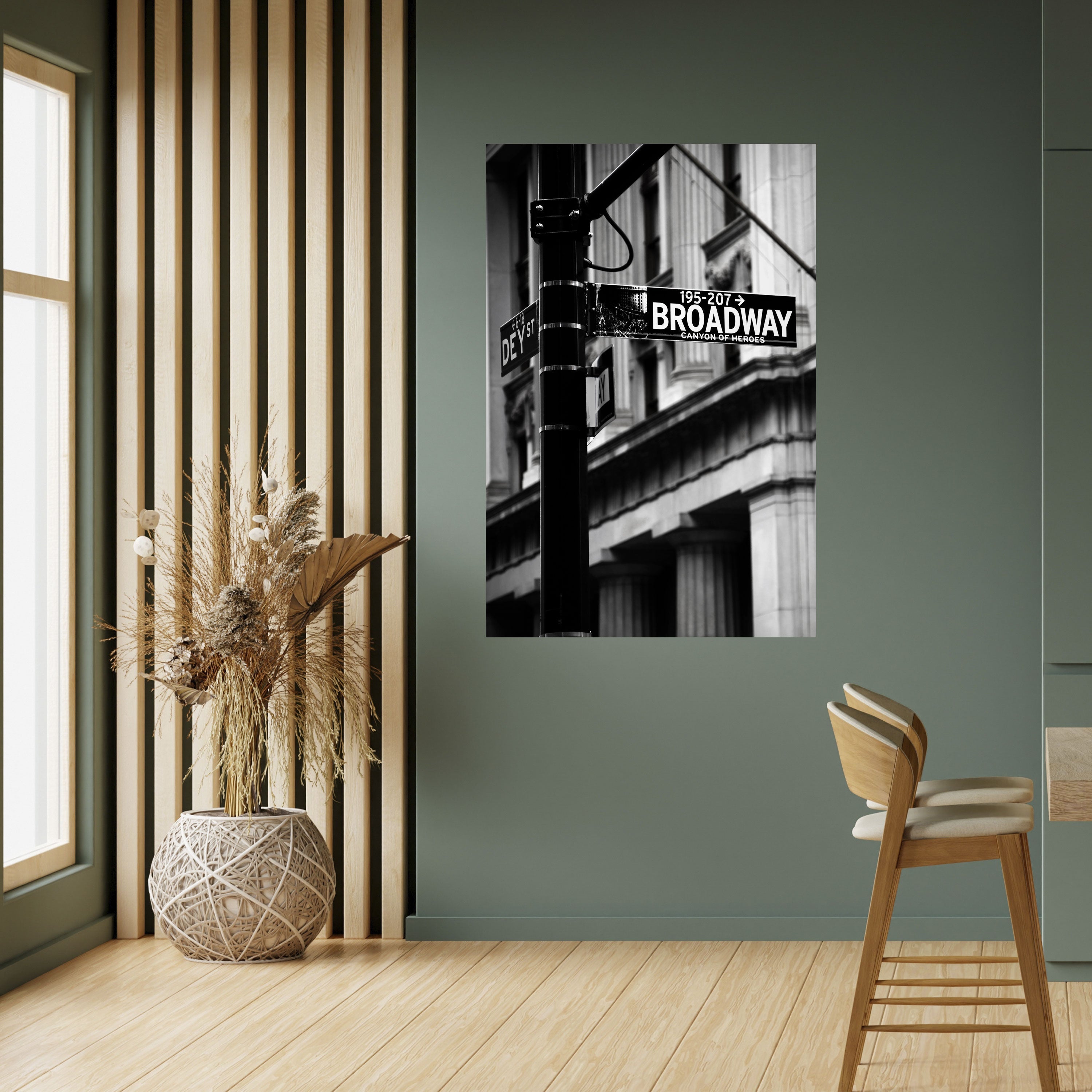 BROADWAY SIGN Poster Vertical Autocolante