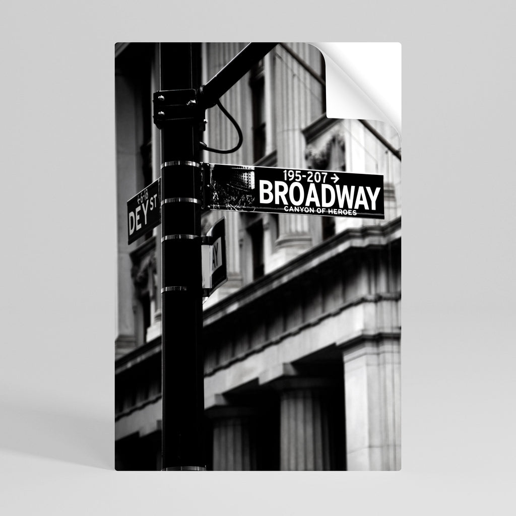 BROADWAY SIGN Poster Vertical Autocolante
