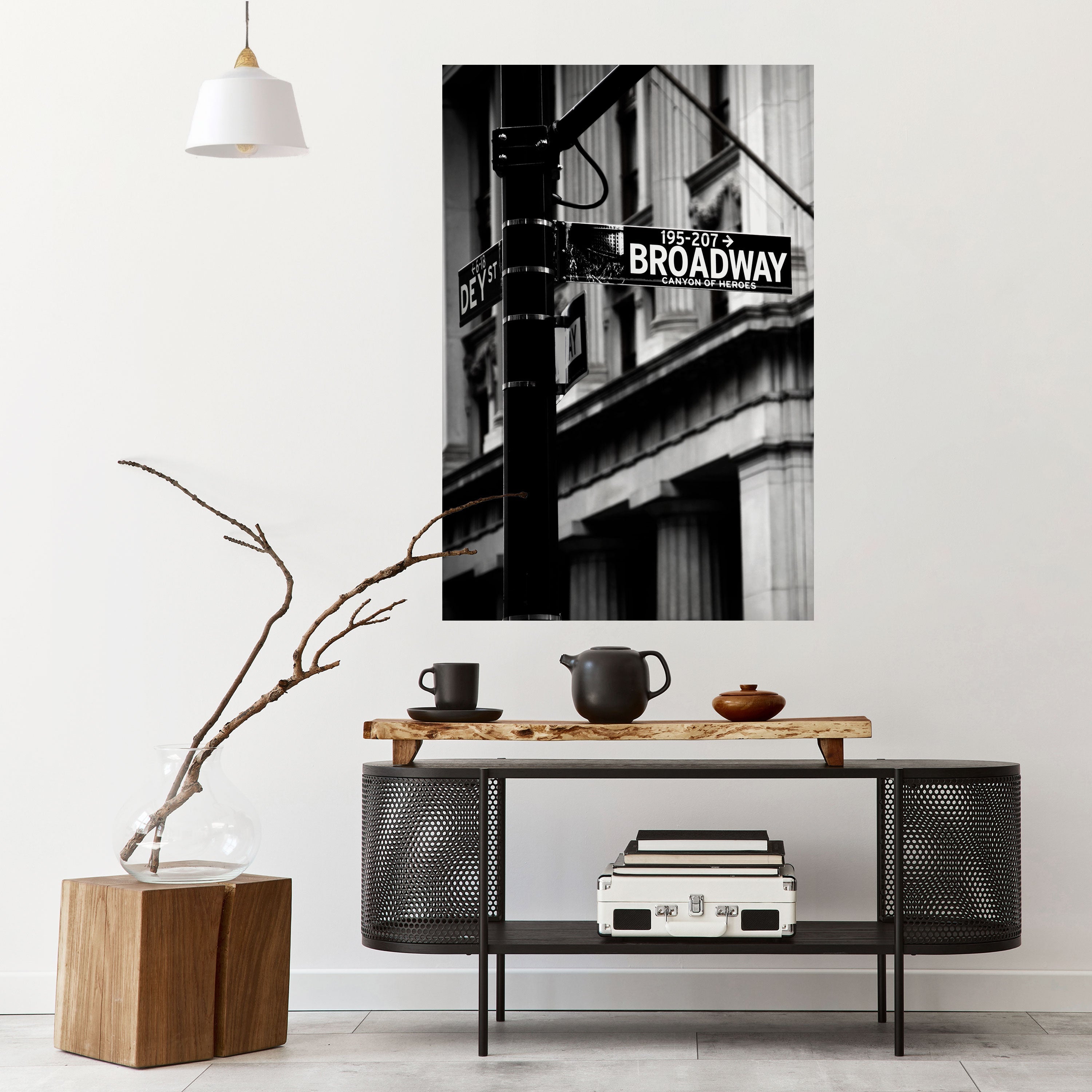 BROADWAY SIGN Peel and Stick Vertical Poster