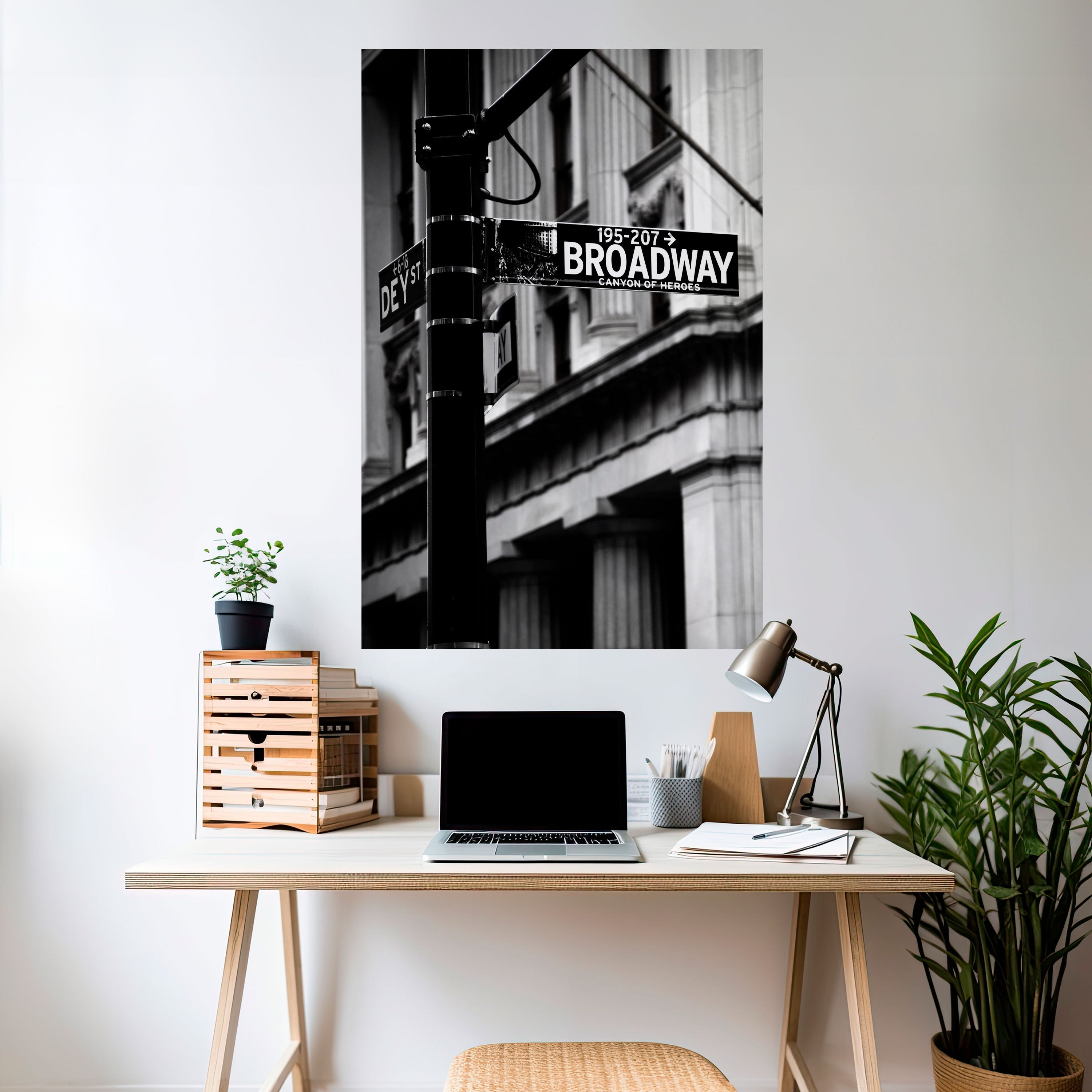 BROADWAY SIGN Poster Vertical Autocolante