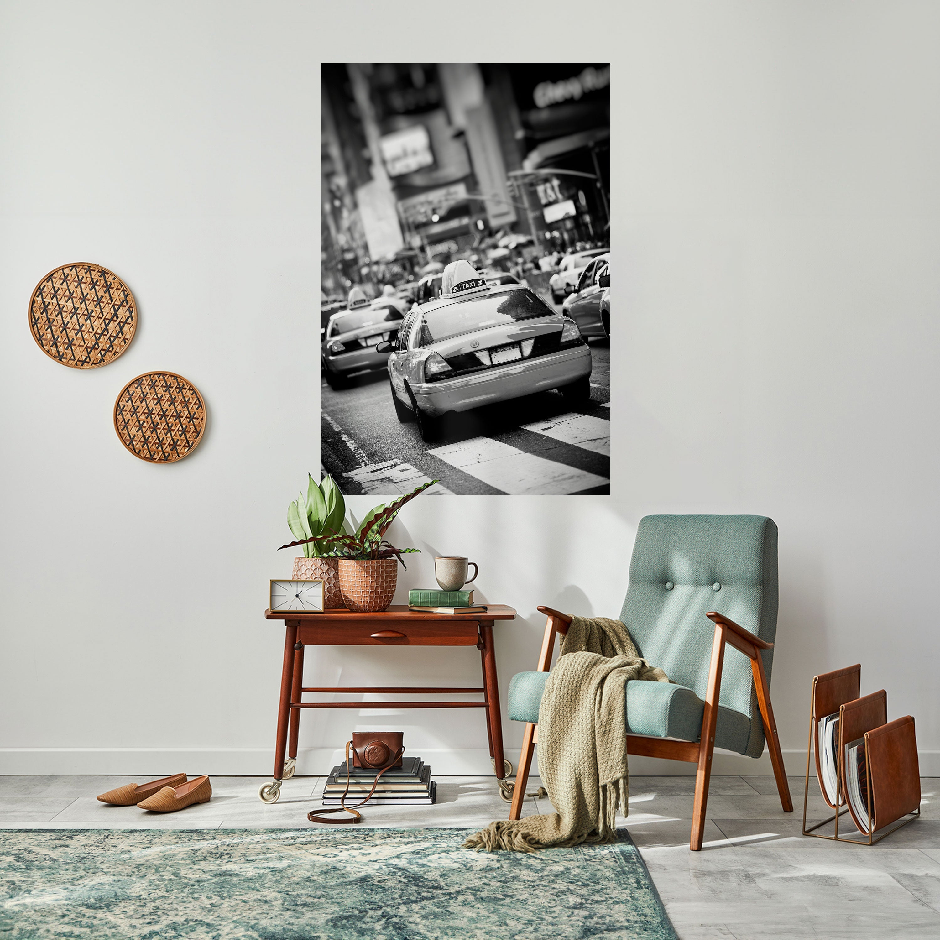 TIMELESS TAXI TALES Peel and Stick Vertical Poster