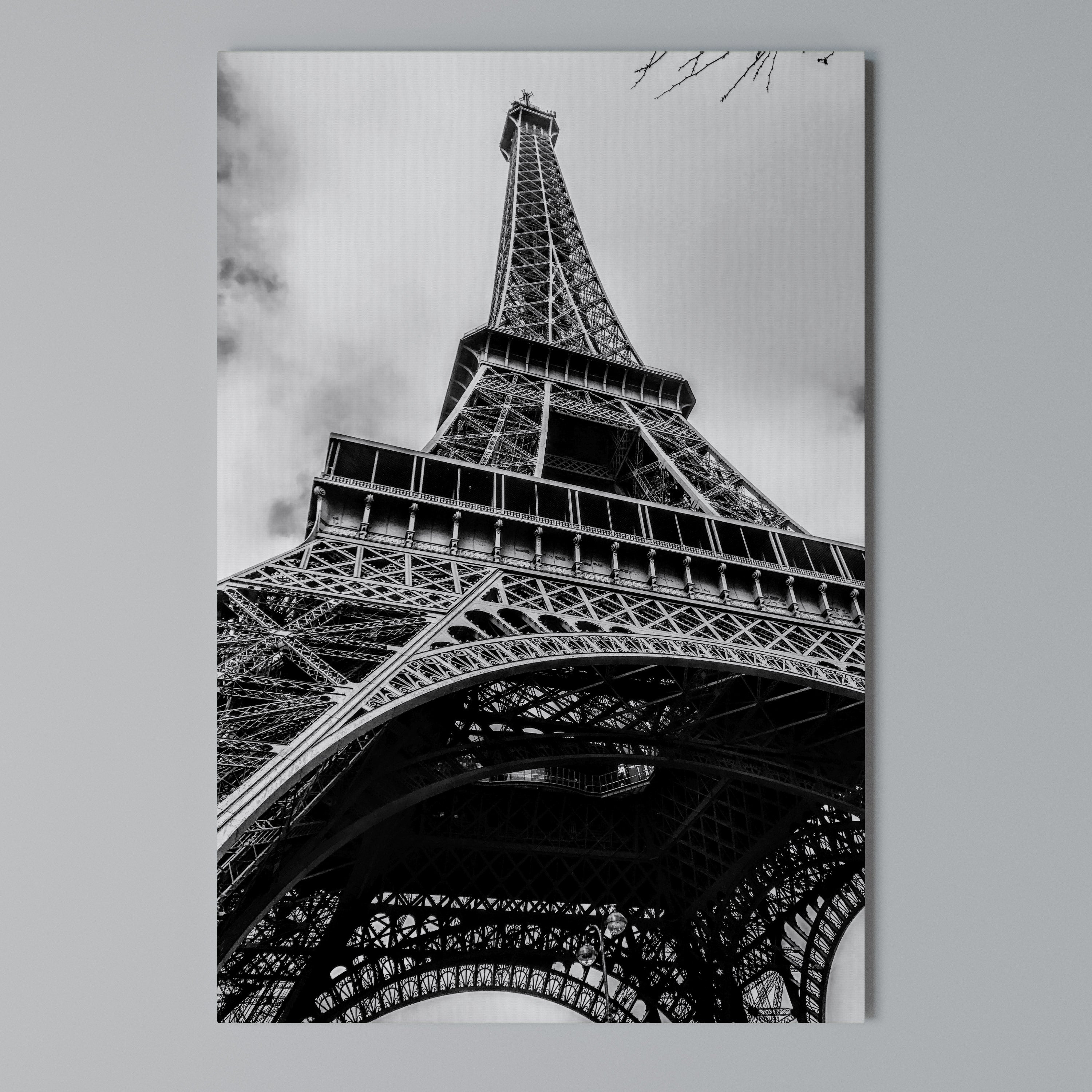 MONOCHROME PARISIAN ICON Quadro em tela vertical
