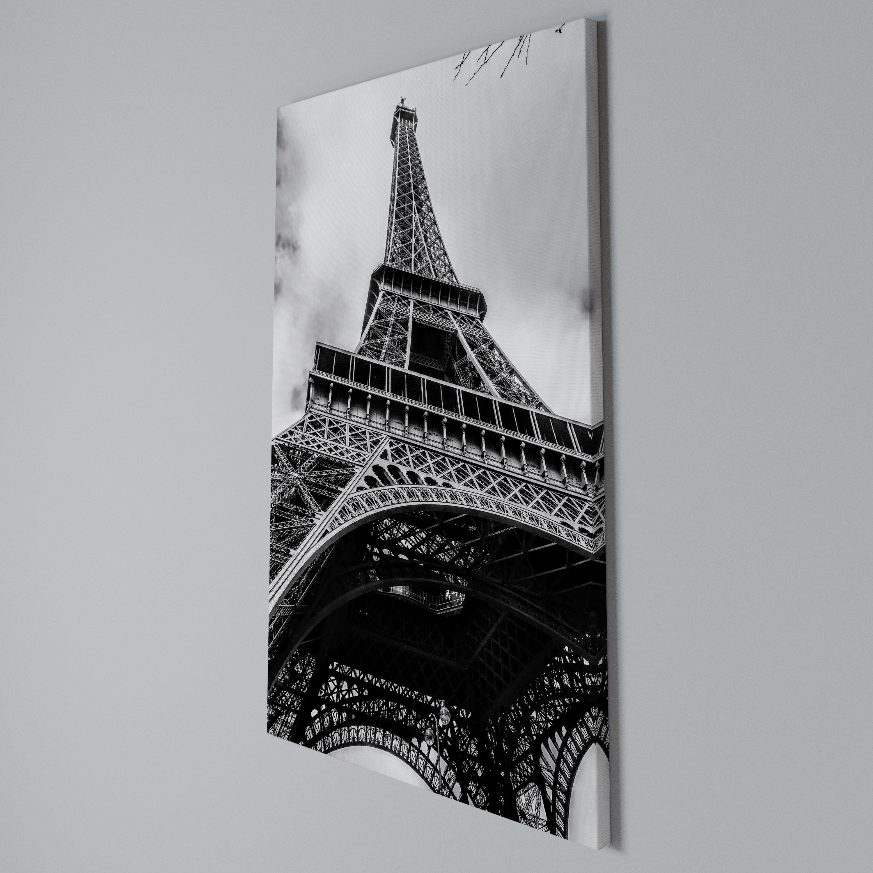 MONOCHROME PARISIAN ICON Quadro em tela vertical