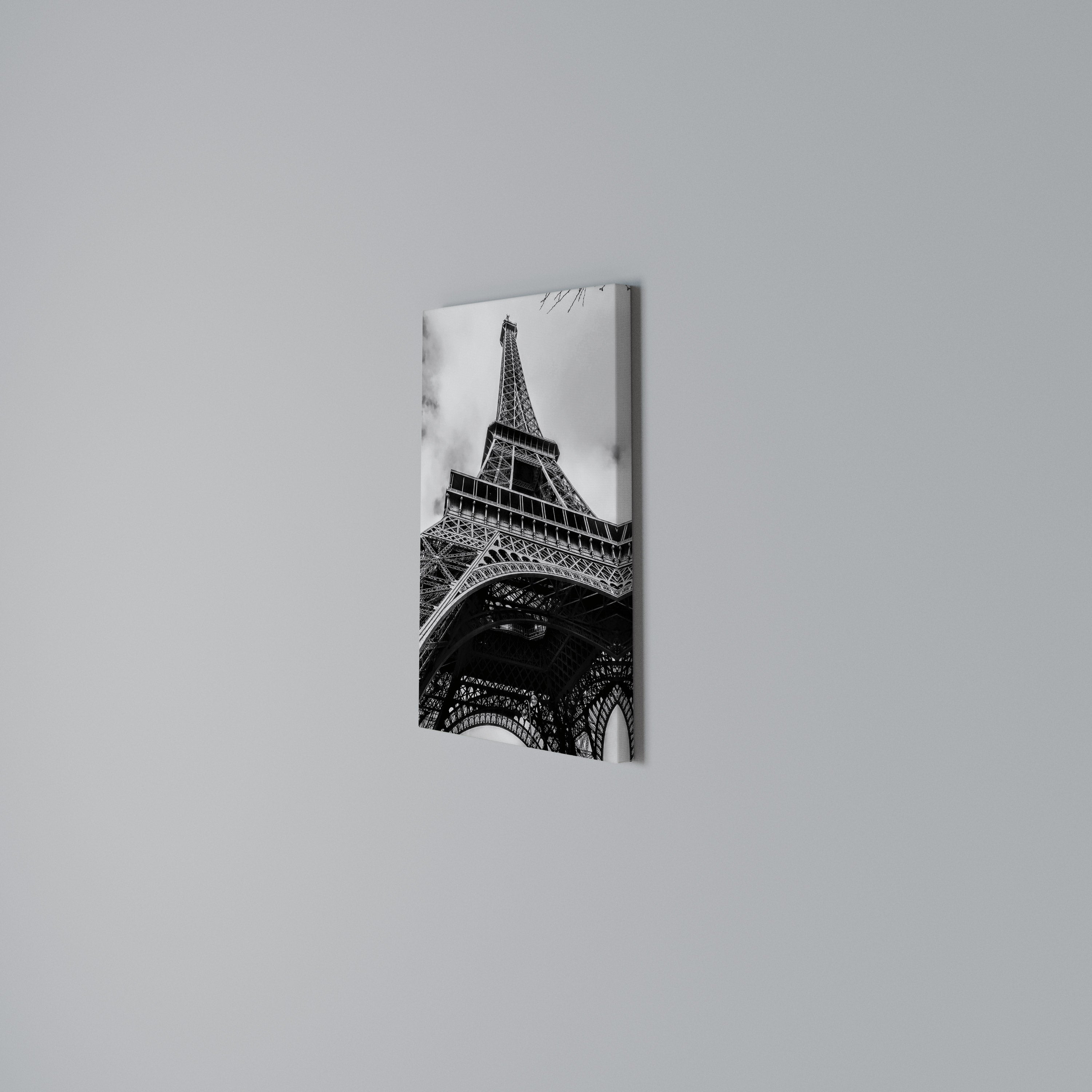 MONOCHROME PARISIAN ICON Quadro em tela vertical