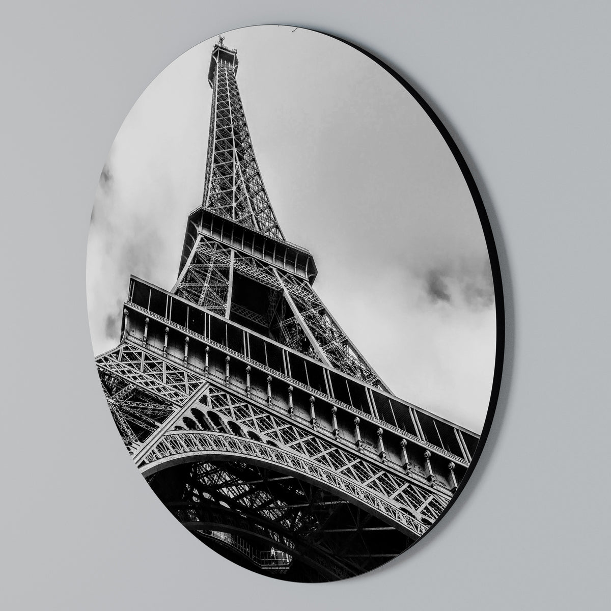 MONOCHROME PARISIAN ICON Arte de Parede Redonda