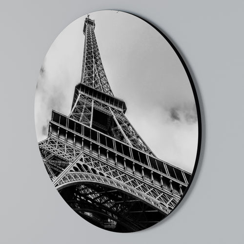 MONOCHROME PARISIAN ICON Arte de Parede Redonda