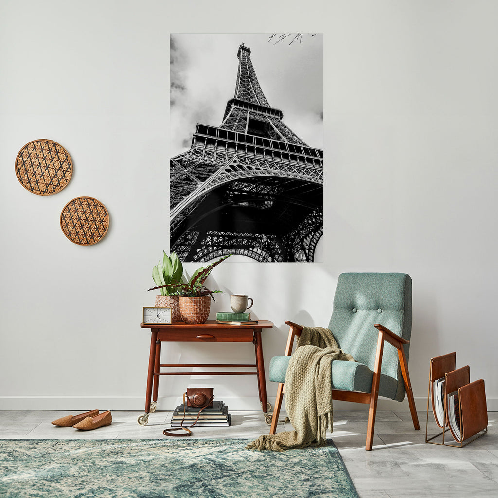 MONOCHROME PARISIAN ICON Peel and Stick Vertical Poster