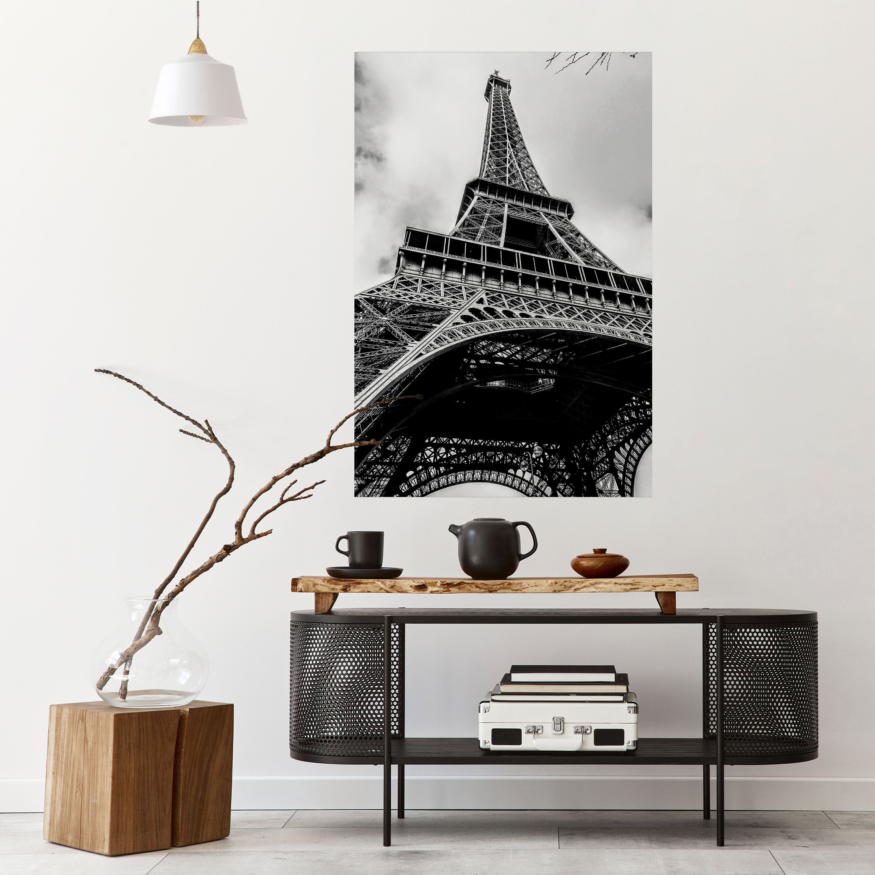 MONOCHROME PARISIAN ICON Peel and Stick Vertical Poster