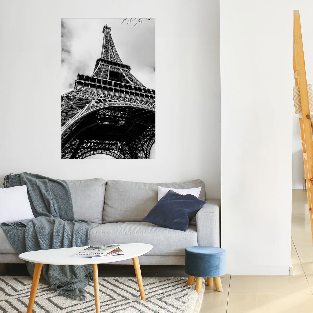 MONOCHROME PARISIAN ICON Peel and Stick Vertical Poster