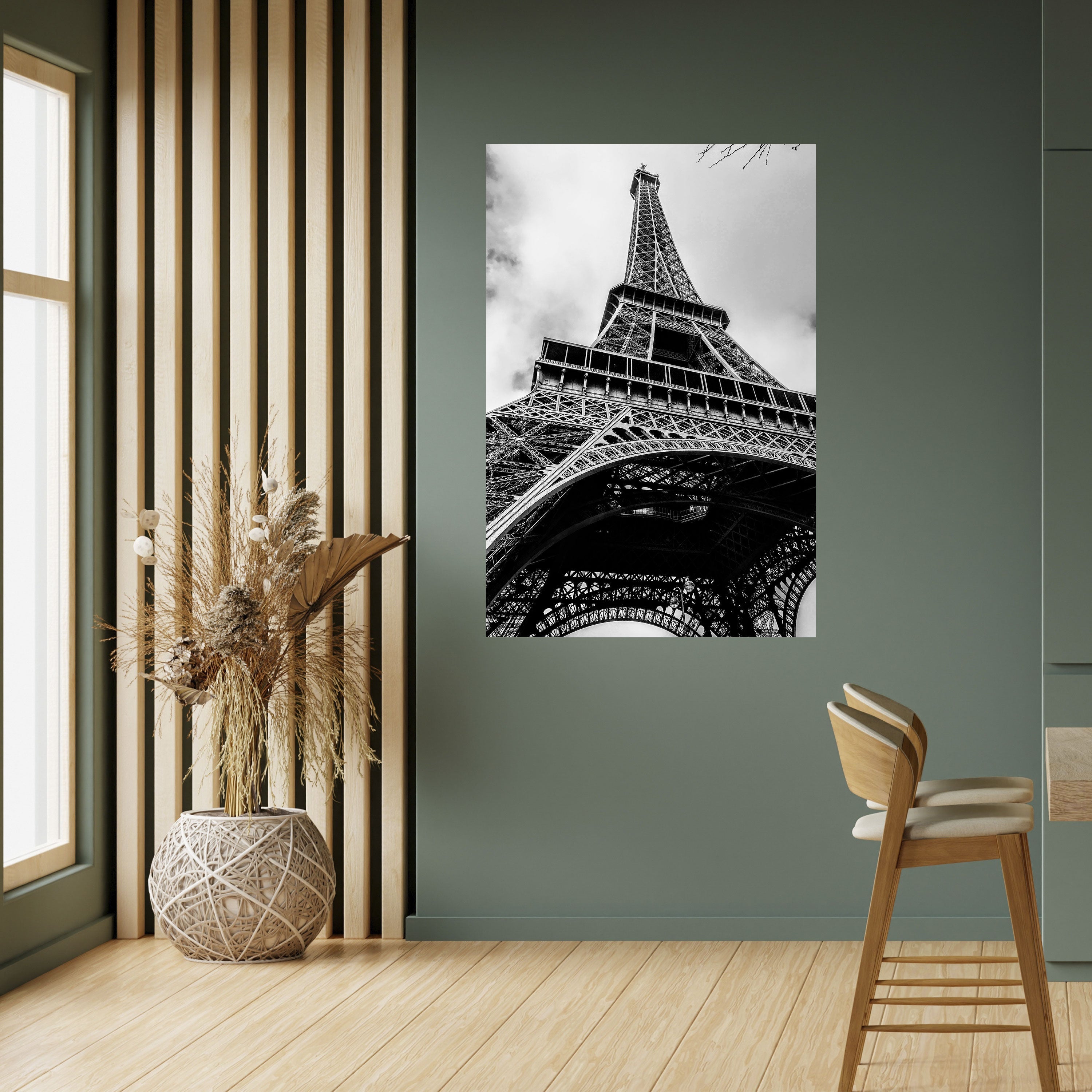 MONOCHROME PARISIAN ICON Peel and Stick Vertical Poster