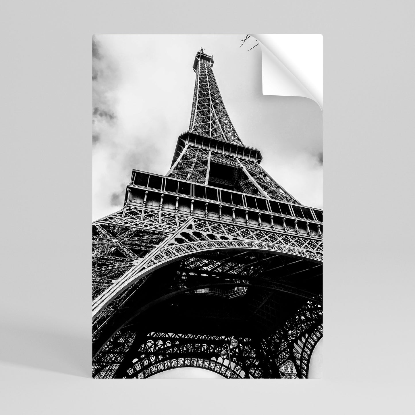MONOCHROME PARISIAN ICON Póster Autocolante Vertical