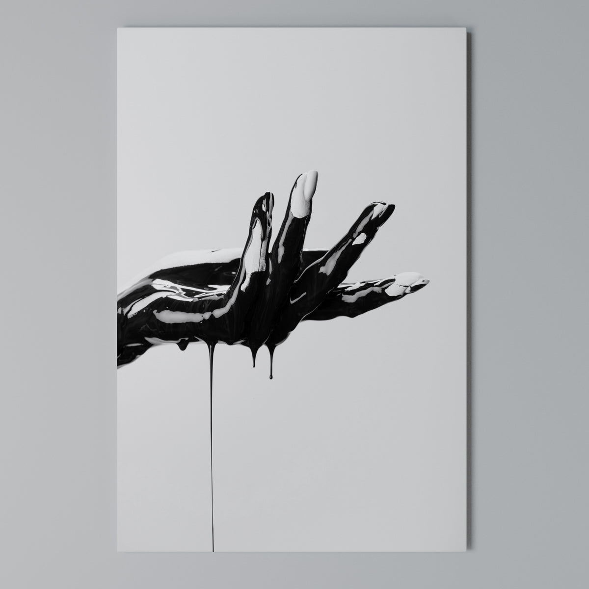 BLACK VISCOSITY Quadro em tela vertical