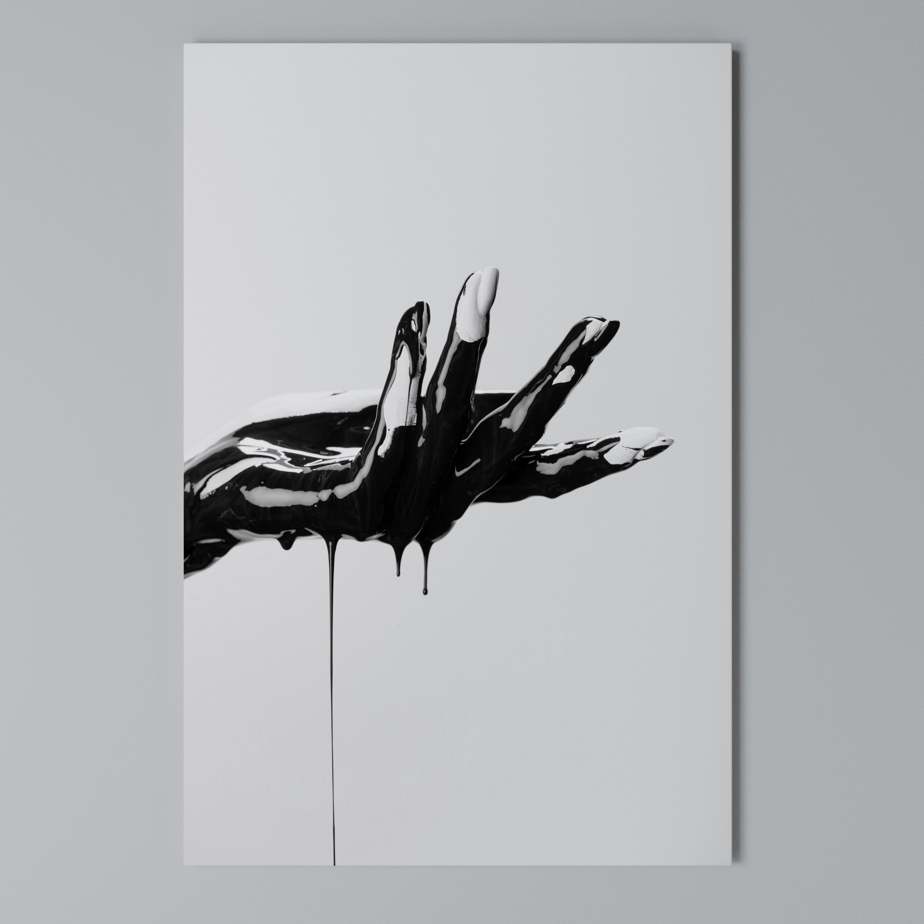 BLACK VISCOSITY Quadro em tela vertical