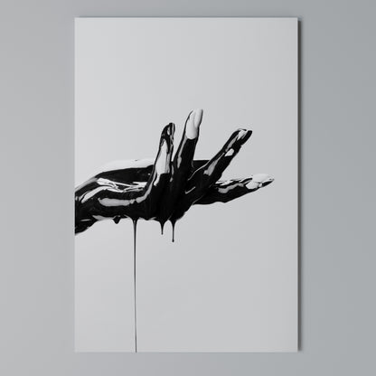 BLACK VISCOSITY Quadro em tela vertical