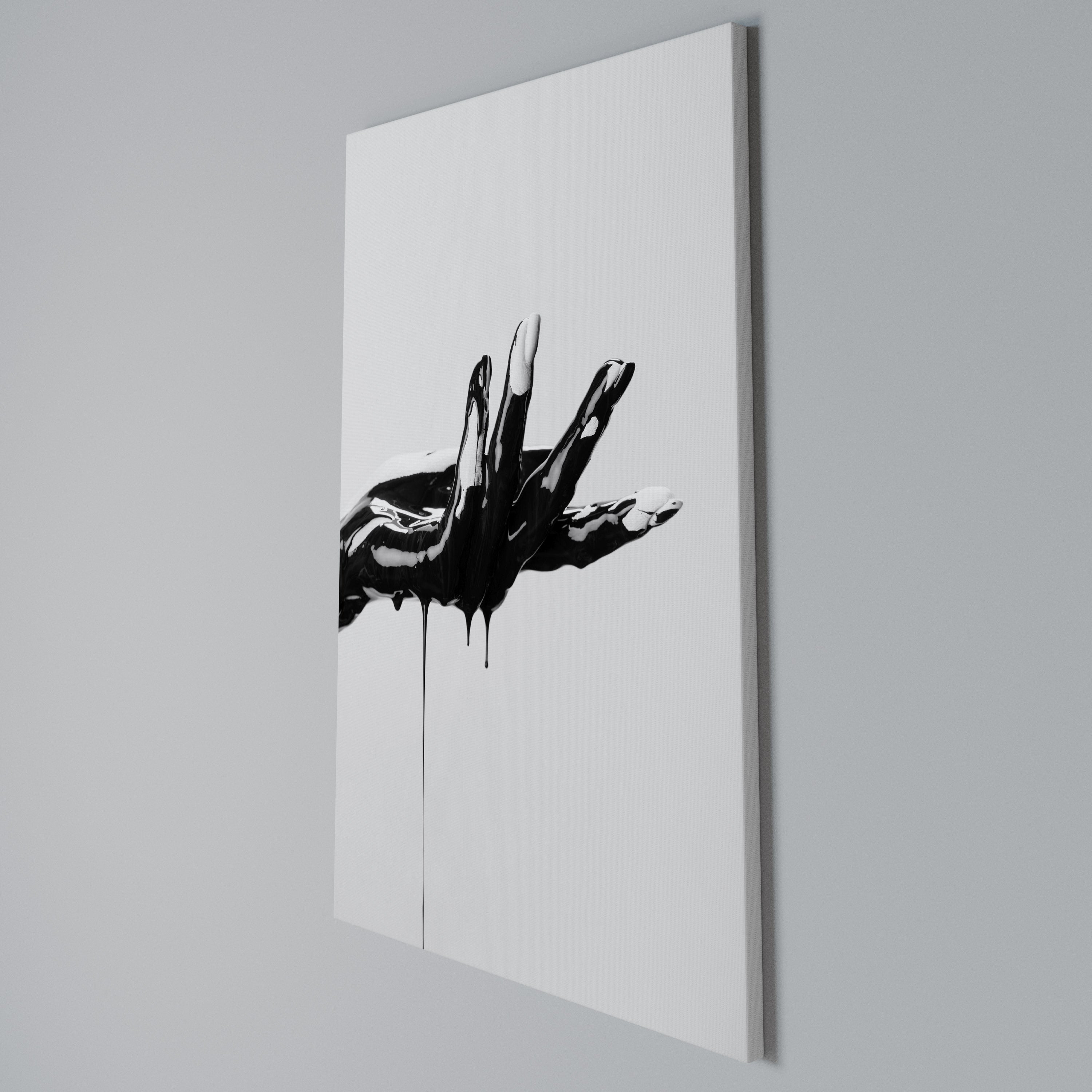 BLACK VISCOSITY Quadro em tela vertical
