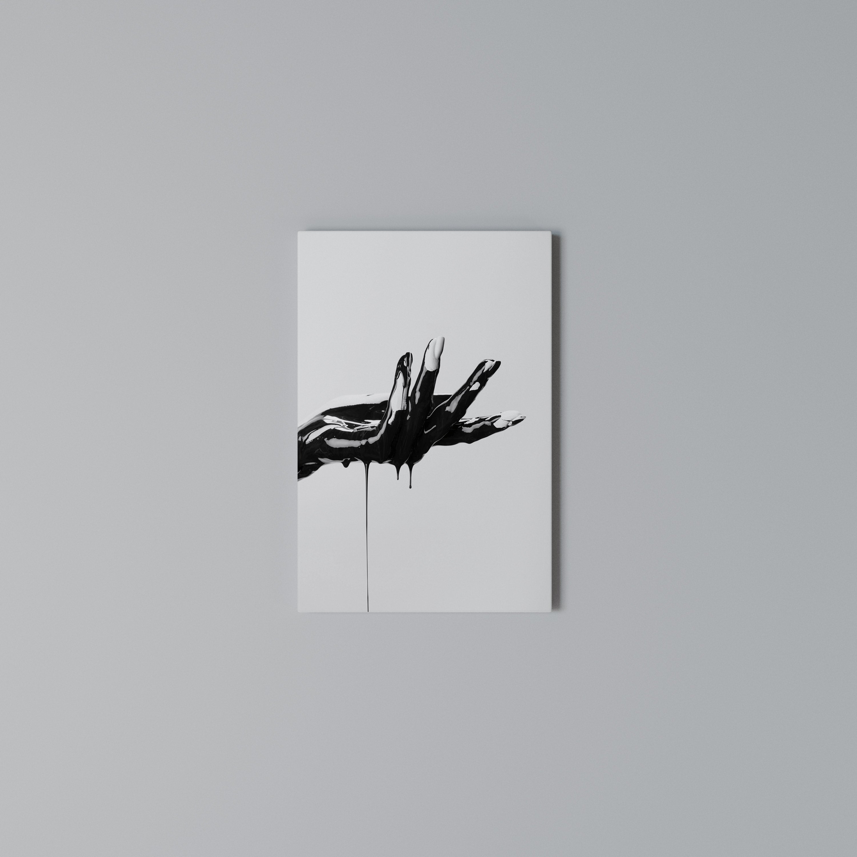 BLACK VISCOSITY Quadro em tela vertical