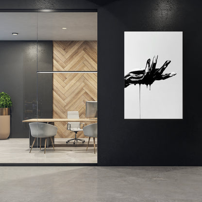 BLACK VISCOSITY Quadro em tela vertical