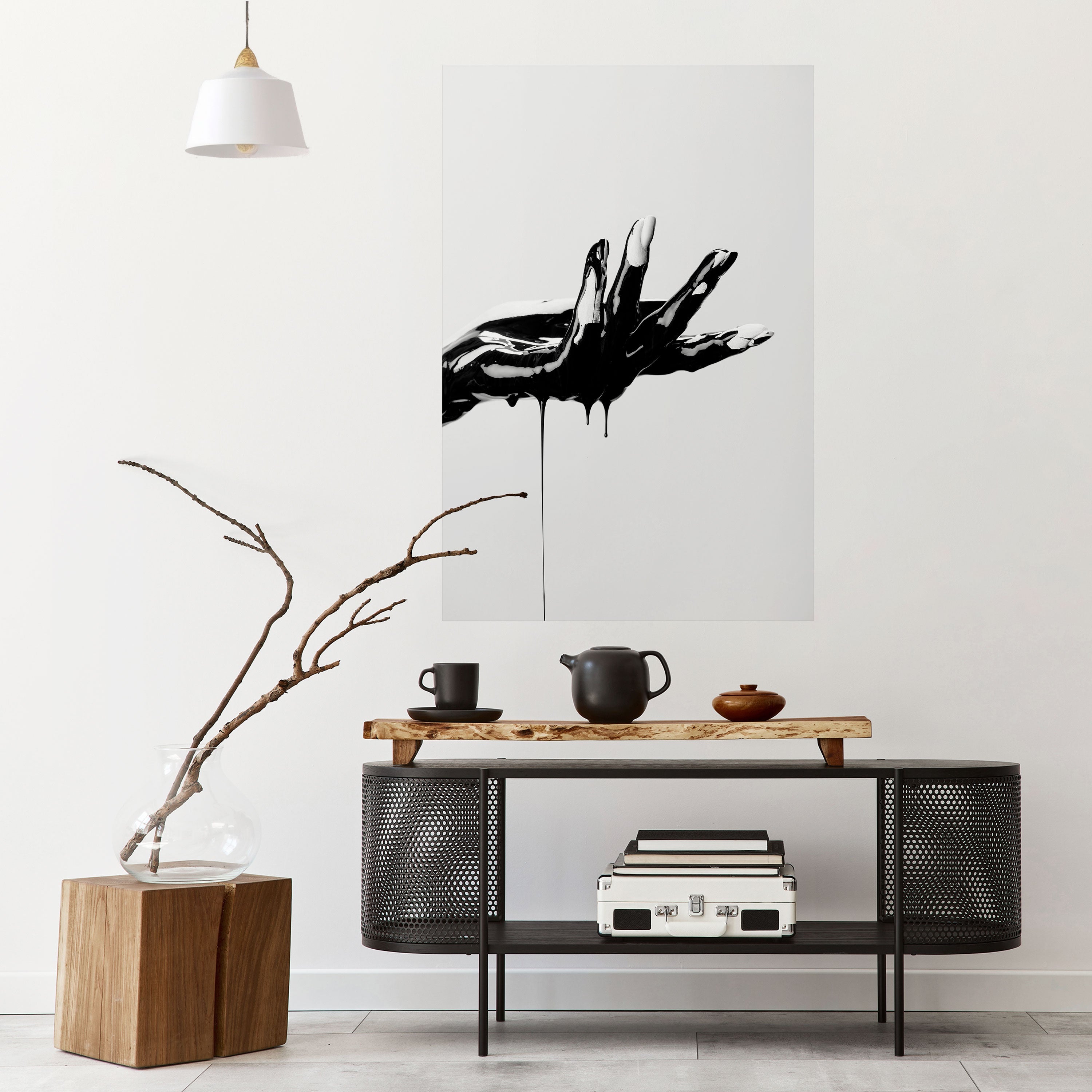 BLACK VISCOSITY Peel and Stick Vertical Poster