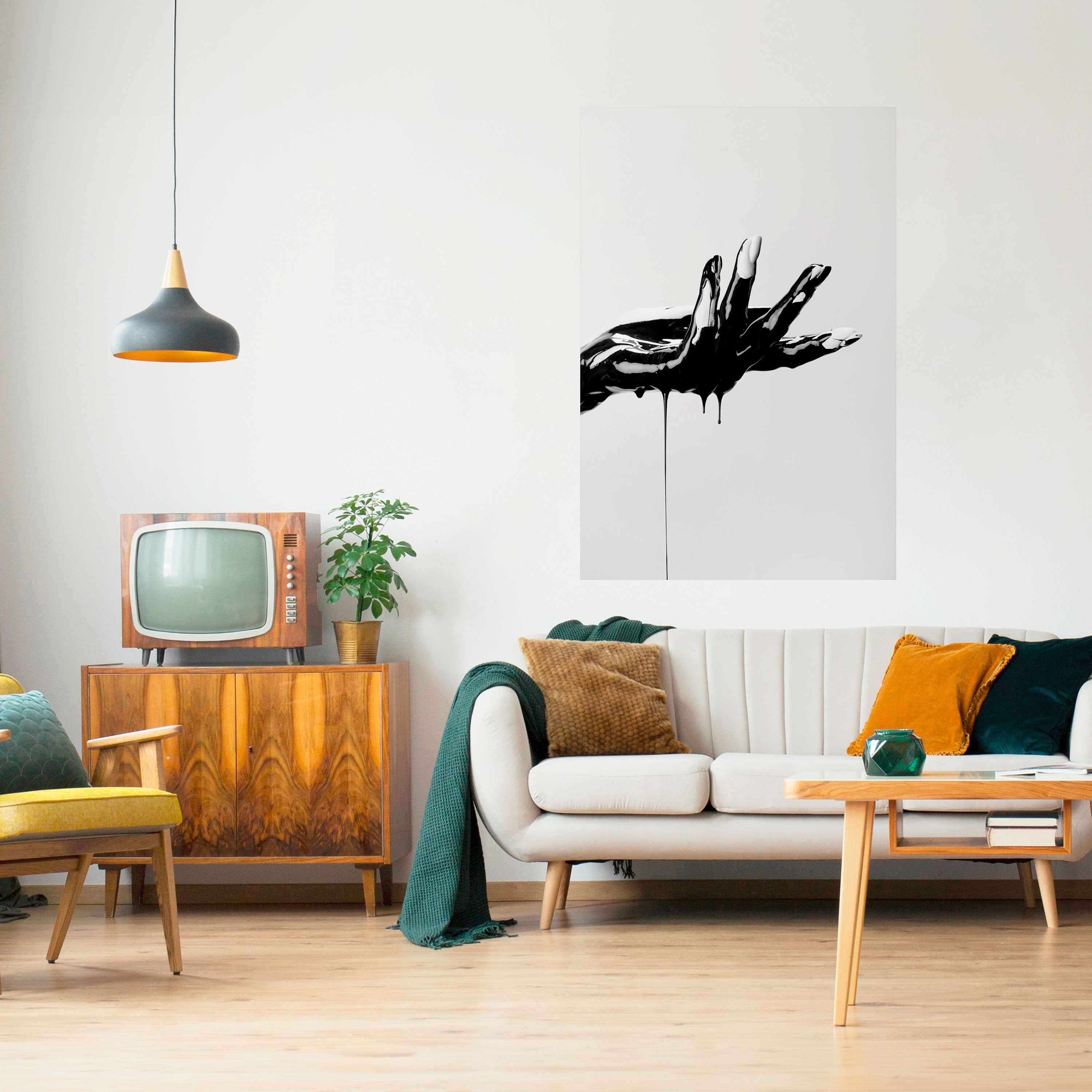 BLACK VISCOSITY Peel and Stick Vertical Poster