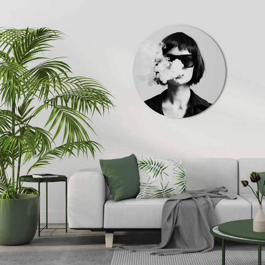 SMOKY BELLE Quadro Redondo Decorativo