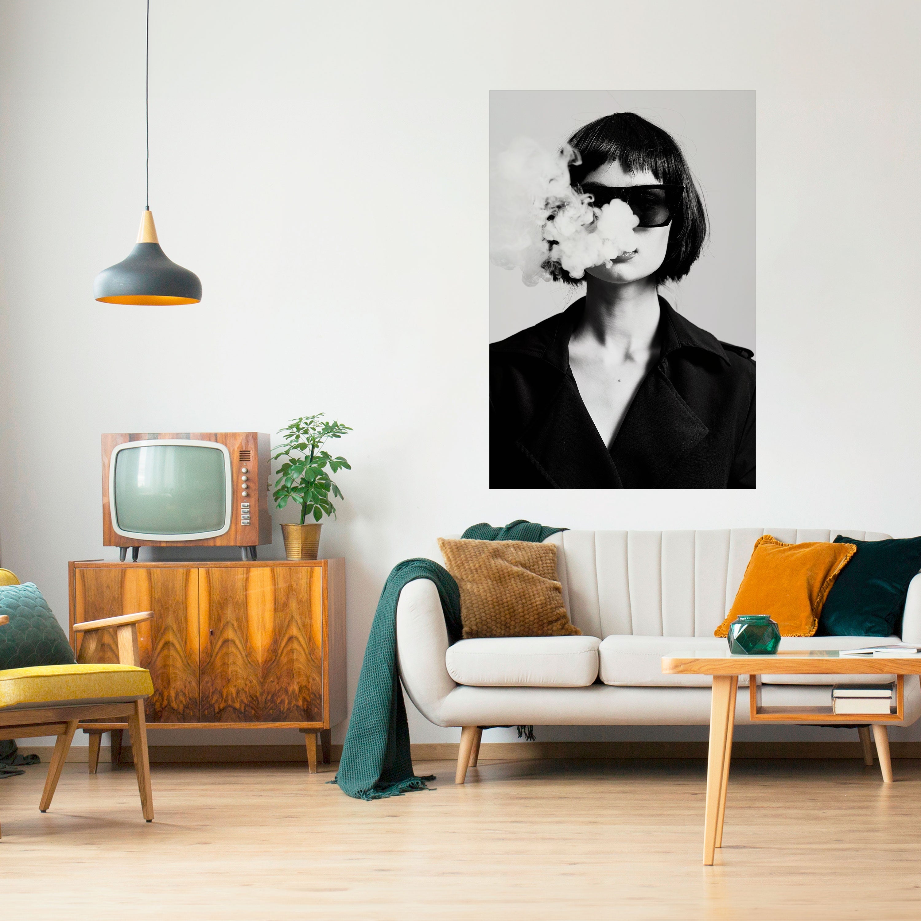 SMOKY BELLE Peel and Stick Vertical Poster