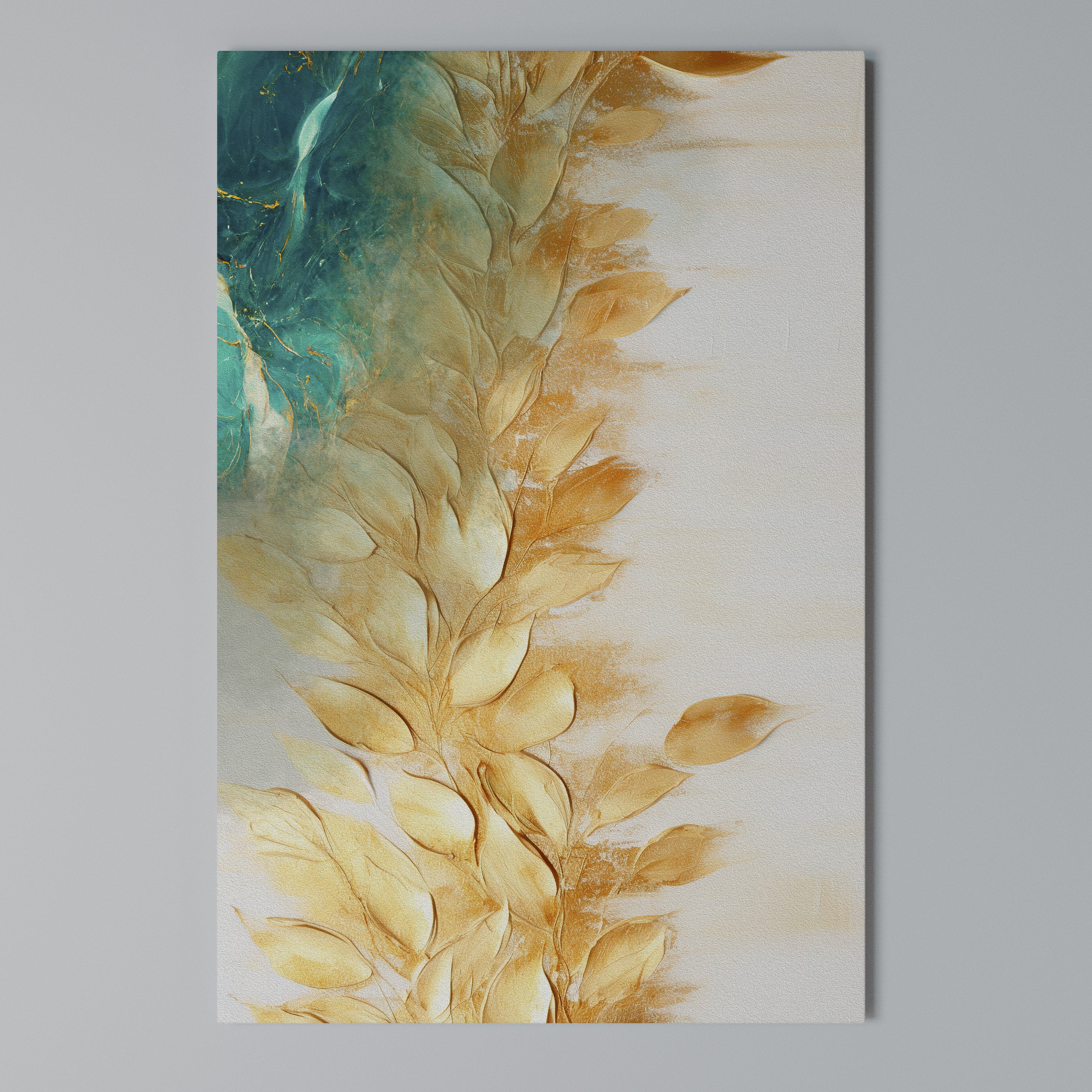 LEAVES IN RADIANCE Quadro em tela vertical