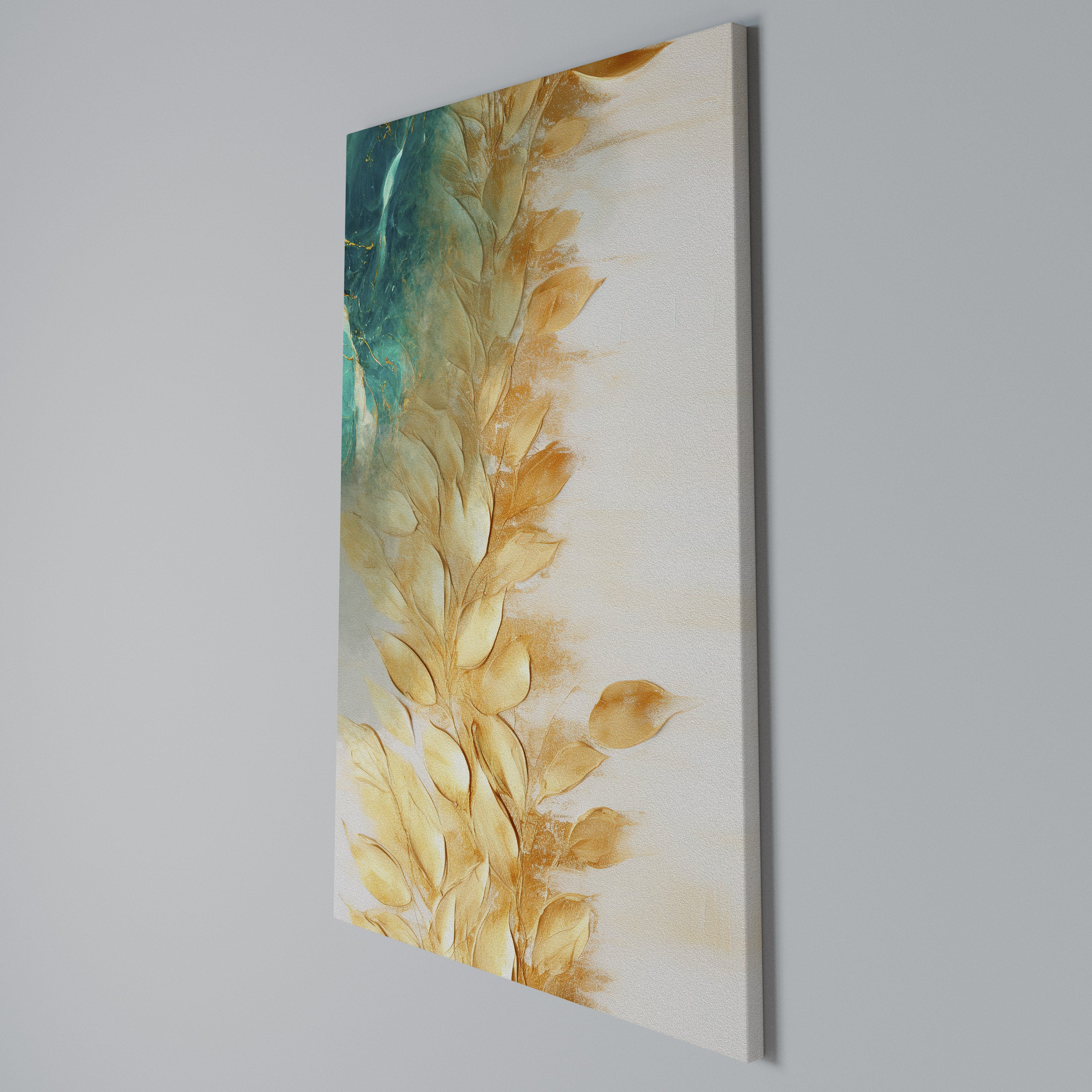 LEAVES IN RADIANCE Quadro em tela vertical