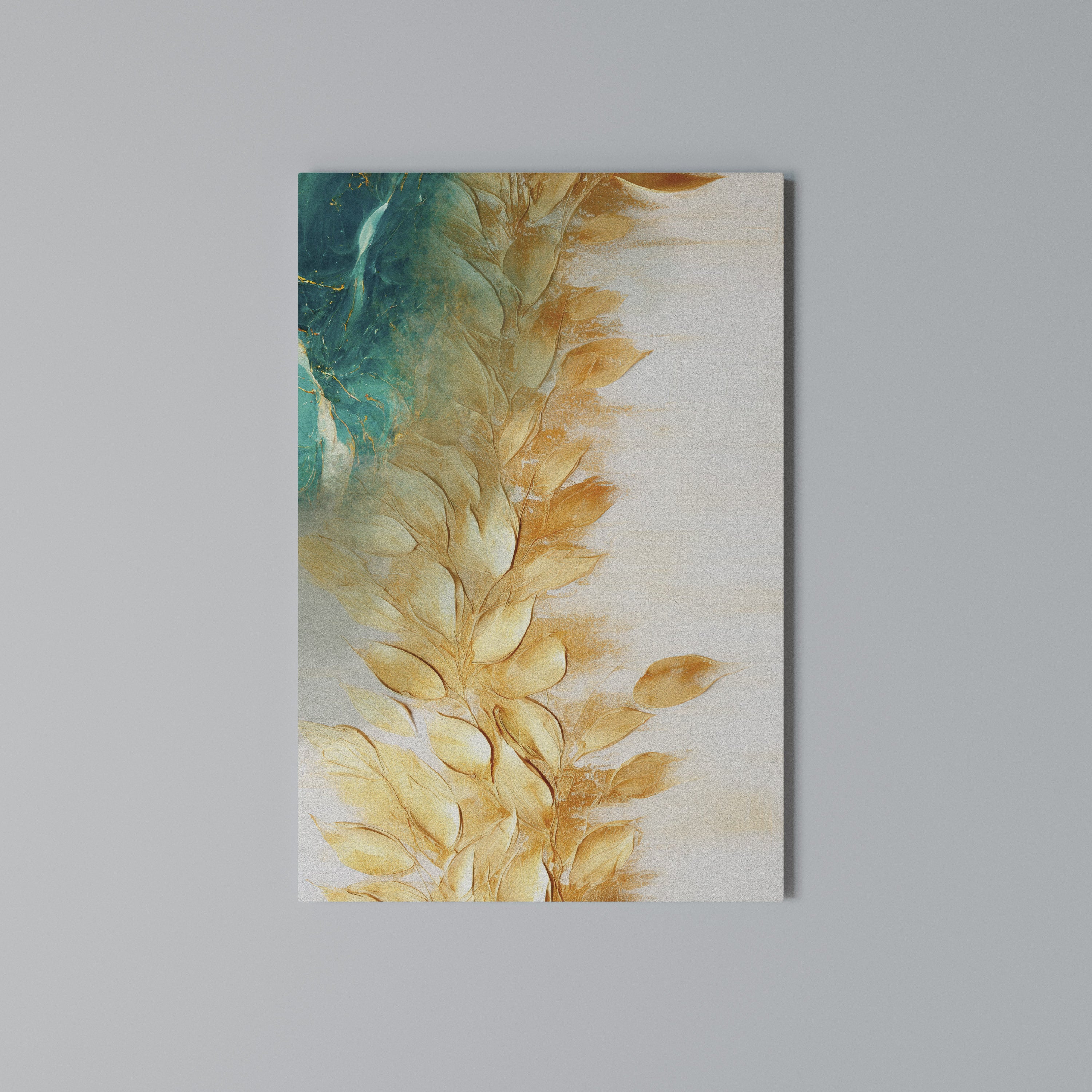 LEAVES IN RADIANCE Quadro em tela vertical