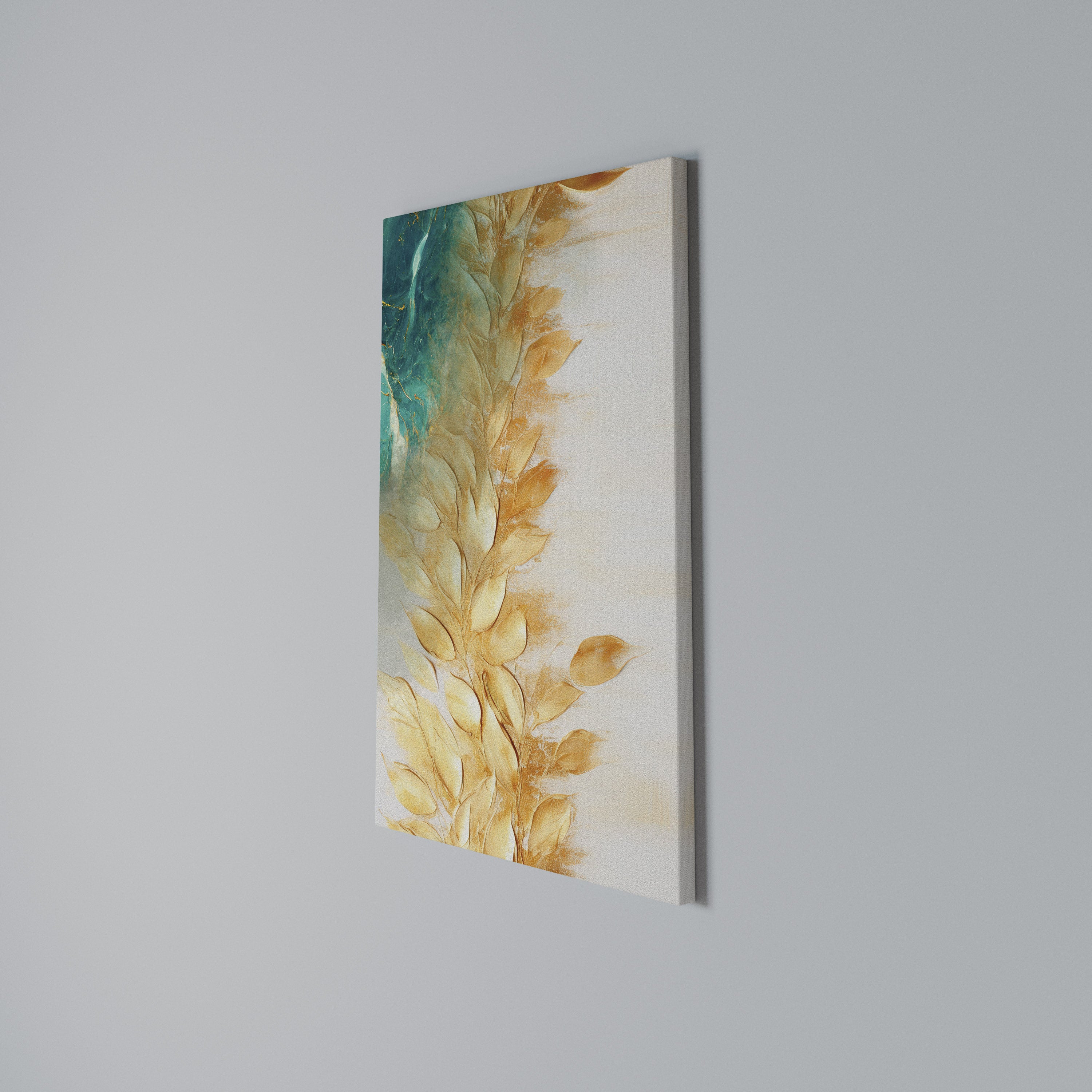 LEAVES IN RADIANCE Quadro em tela vertical