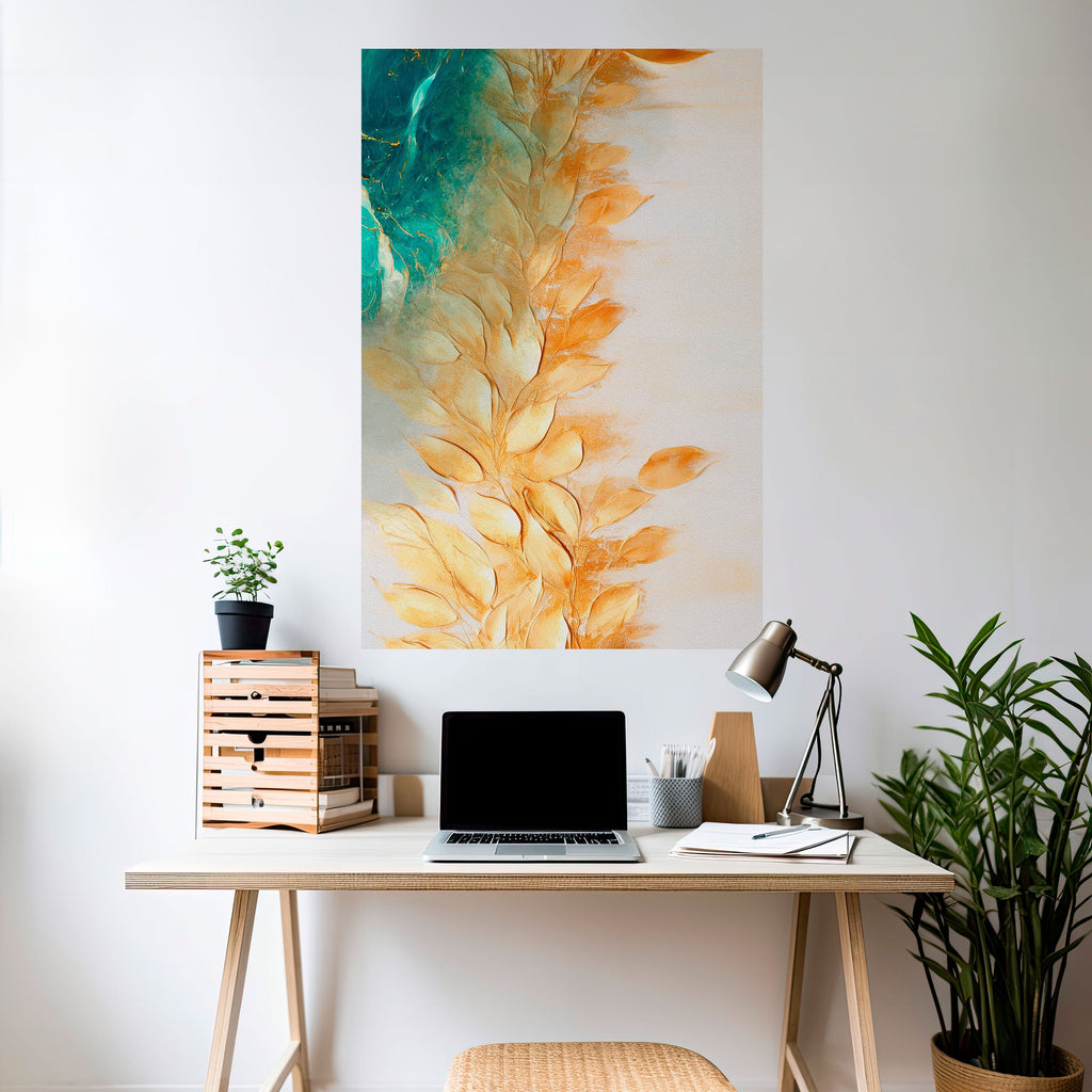 LEAVES IN RADIANCE Poster Vertical Autocolante