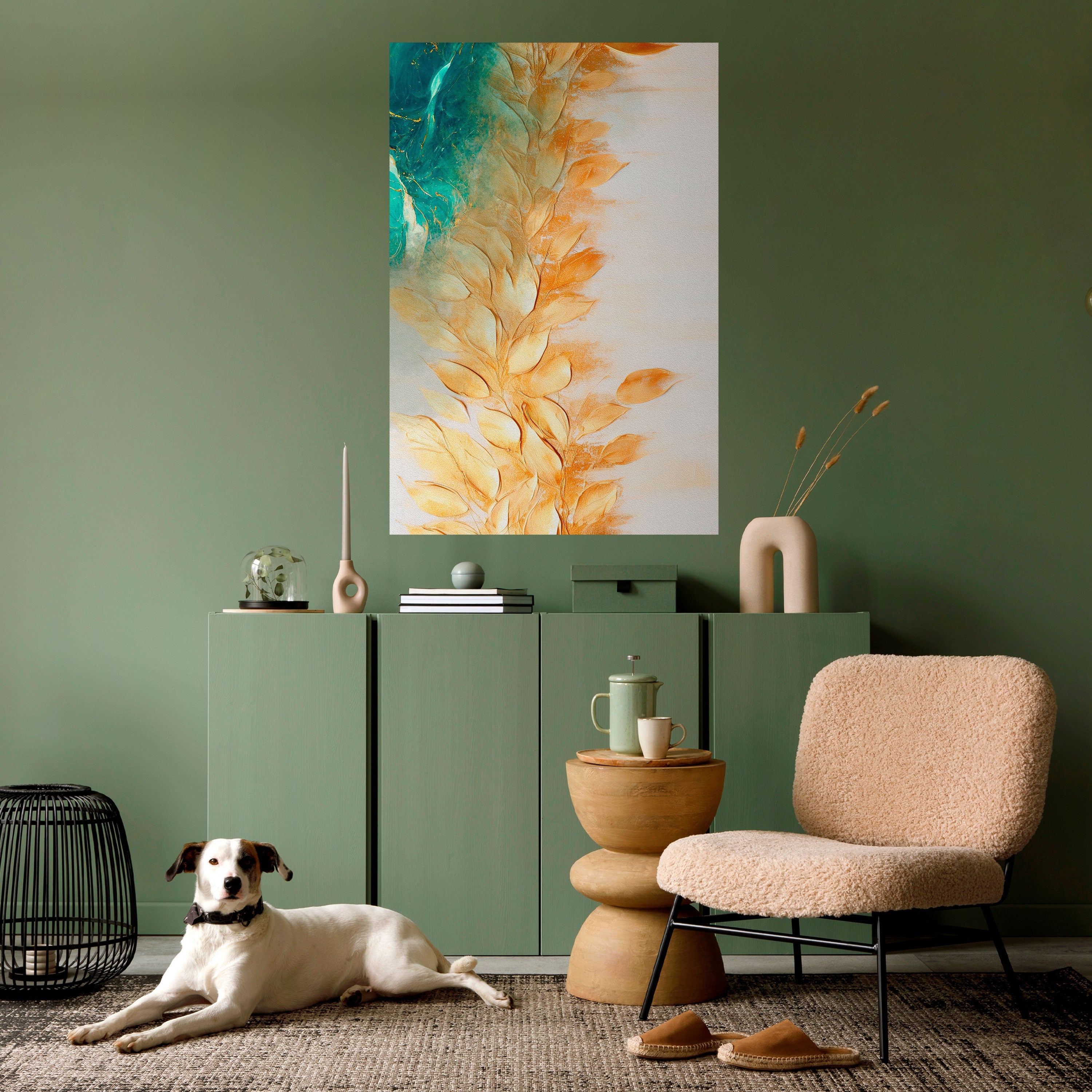 LEAVES IN RADIANCE Poster Vertical Autocolante