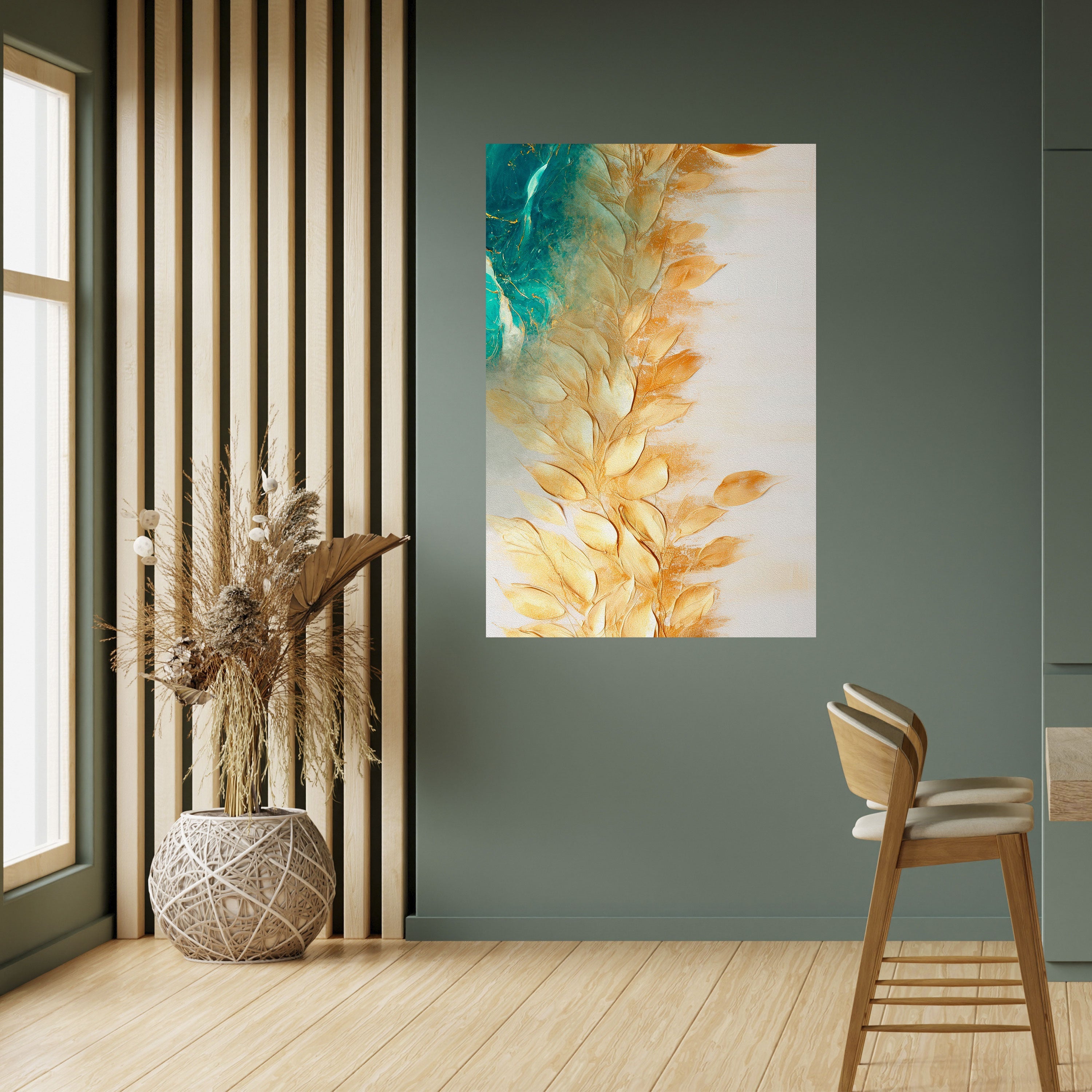 LEAVES IN RADIANCE Poster Vertical Autocolante