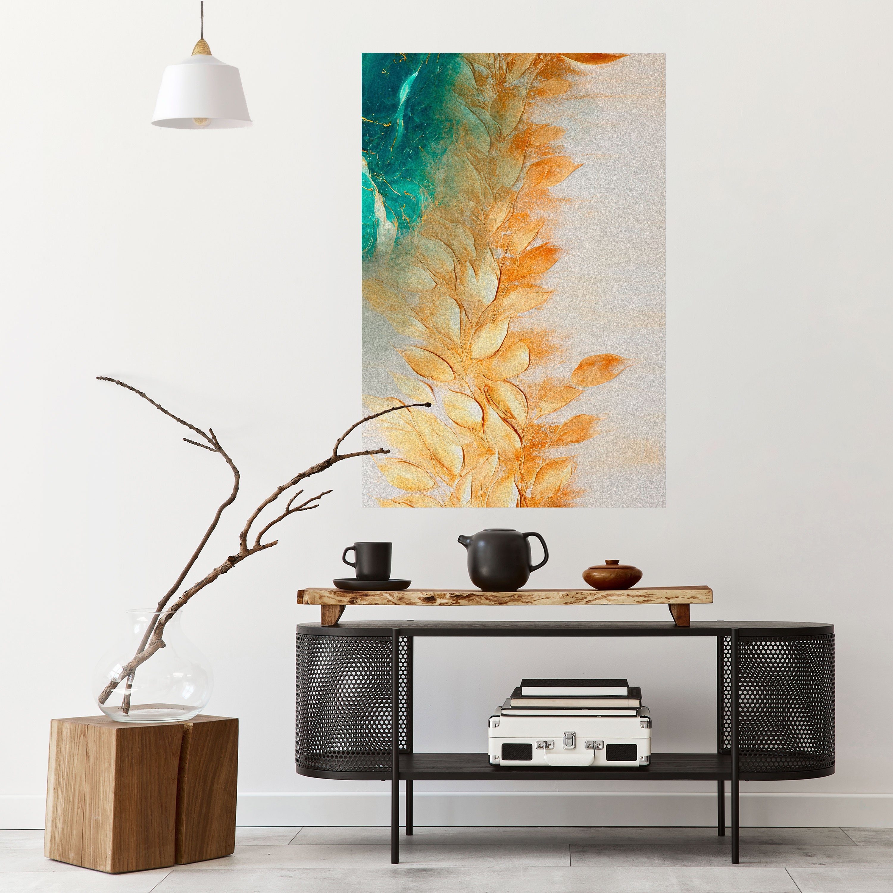 LEAVES IN RADIANCE Peel and Stick Vertical Poster